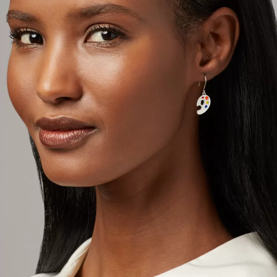 The Met Store Earrings*Paintbrush and Palette Drop Earrings