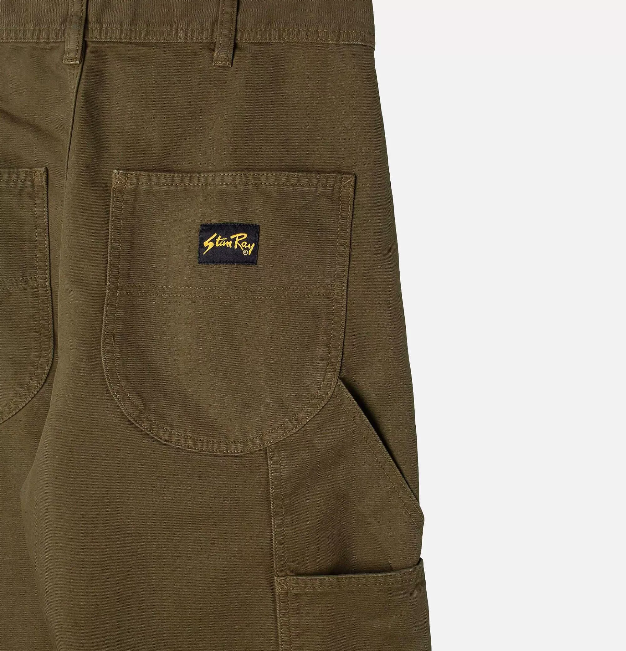 Pantalones Clásicos de Trabajo en Sarga Verde Oliva - Estilo Pintor Años 80 por STAN RAY USA
