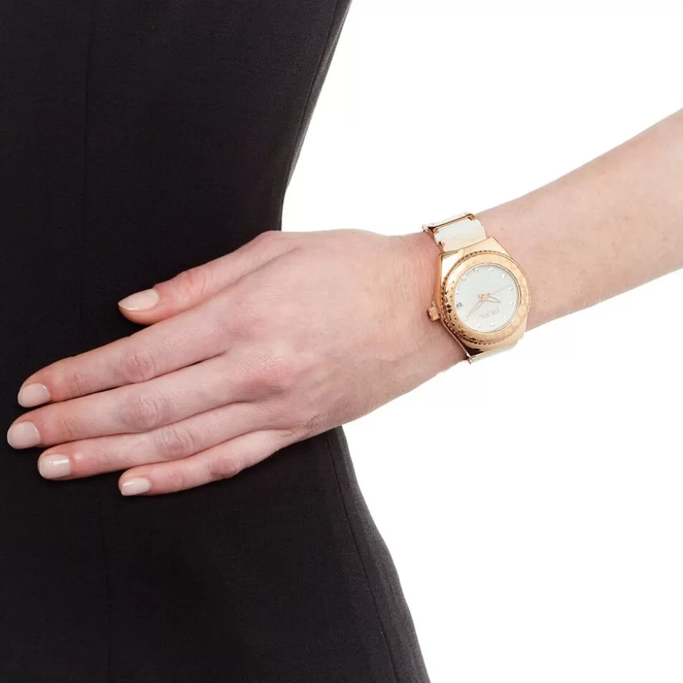 Reloj de Pulsera Cerámica Folli Follie para Mujer - Diseño Compacto con Estuche y Detalles en Tono Pastel