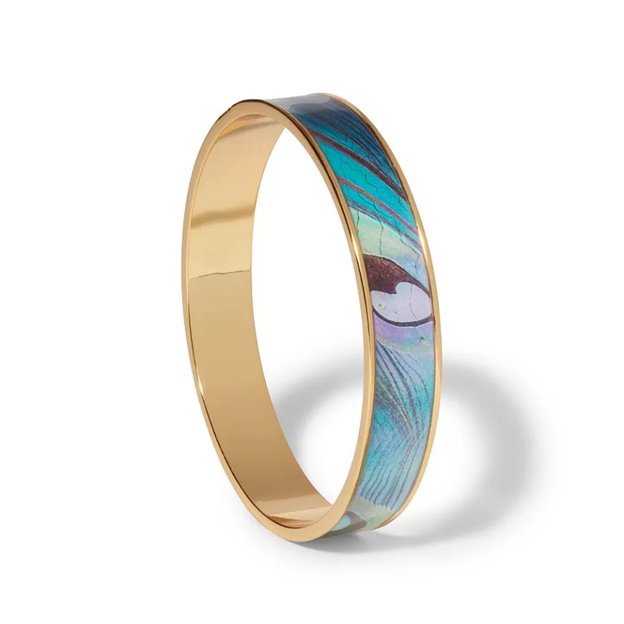 The Met Store Bracelets*Peacock Feather Enamel Bangle
