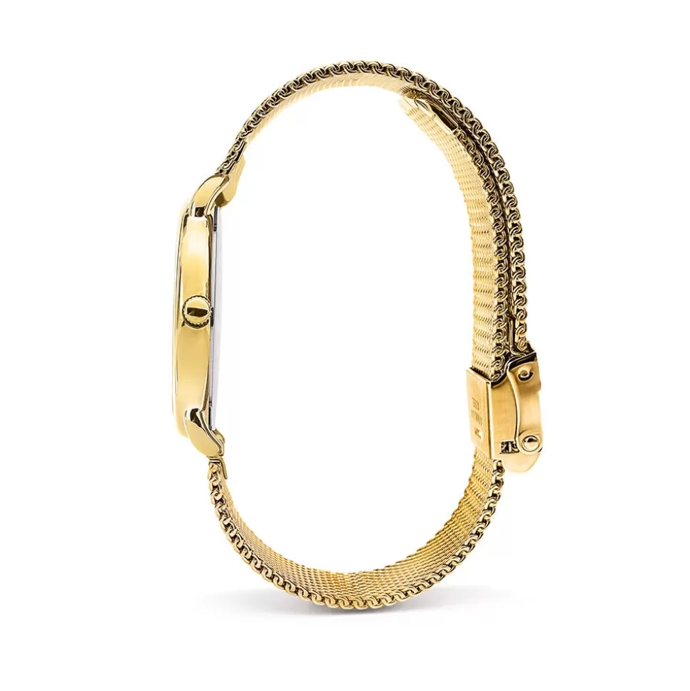 FOLLI FOLLIE Reloj Pulsera para Mujer | Malla en Baño de Oro Amarillo con Detalle Elegante y Acompañante Ideal