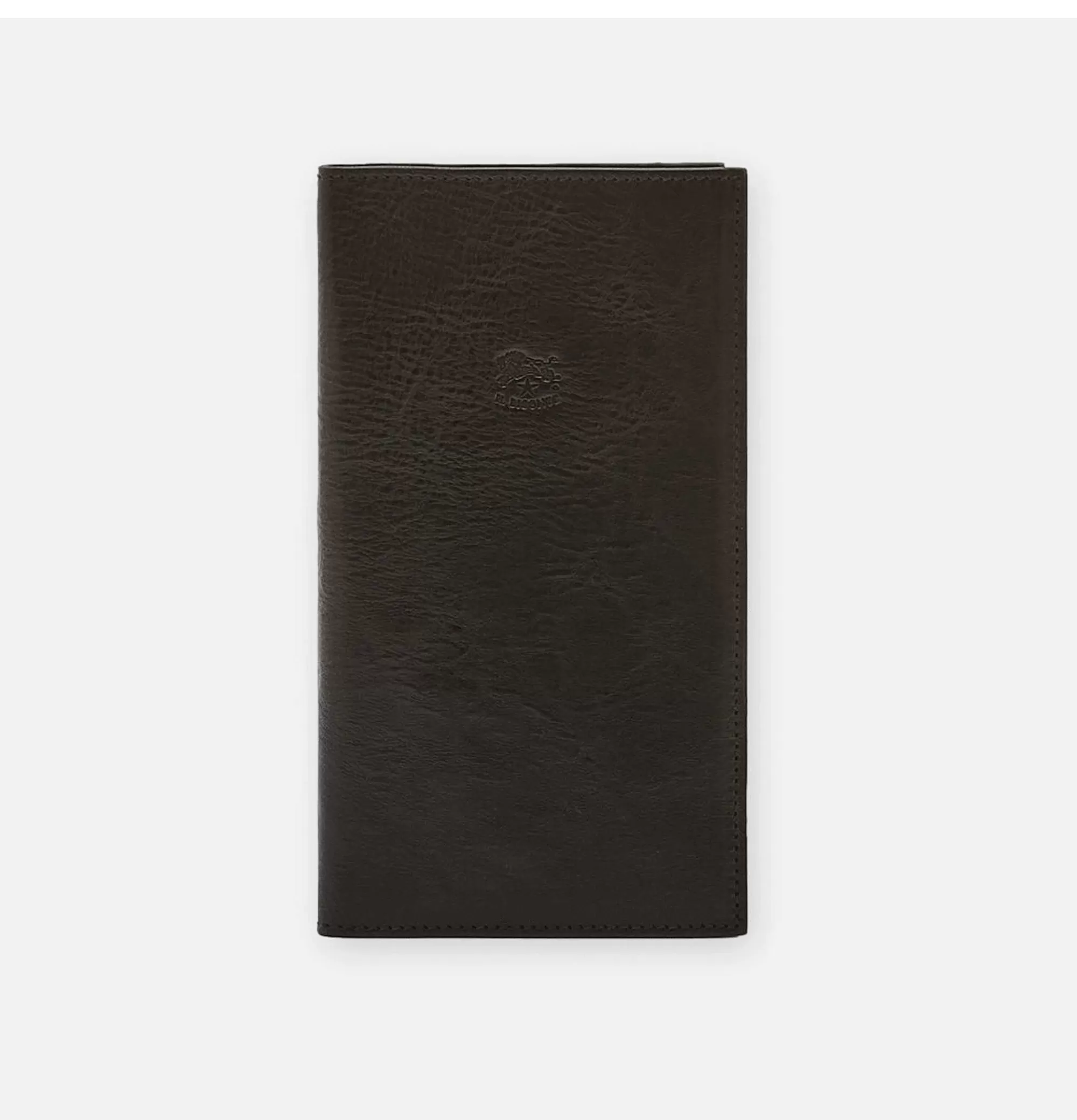 Portafolio Compacto IL BISONTE en Cuero Negro - Accesorio Elegante para Tarjetas y Documentos