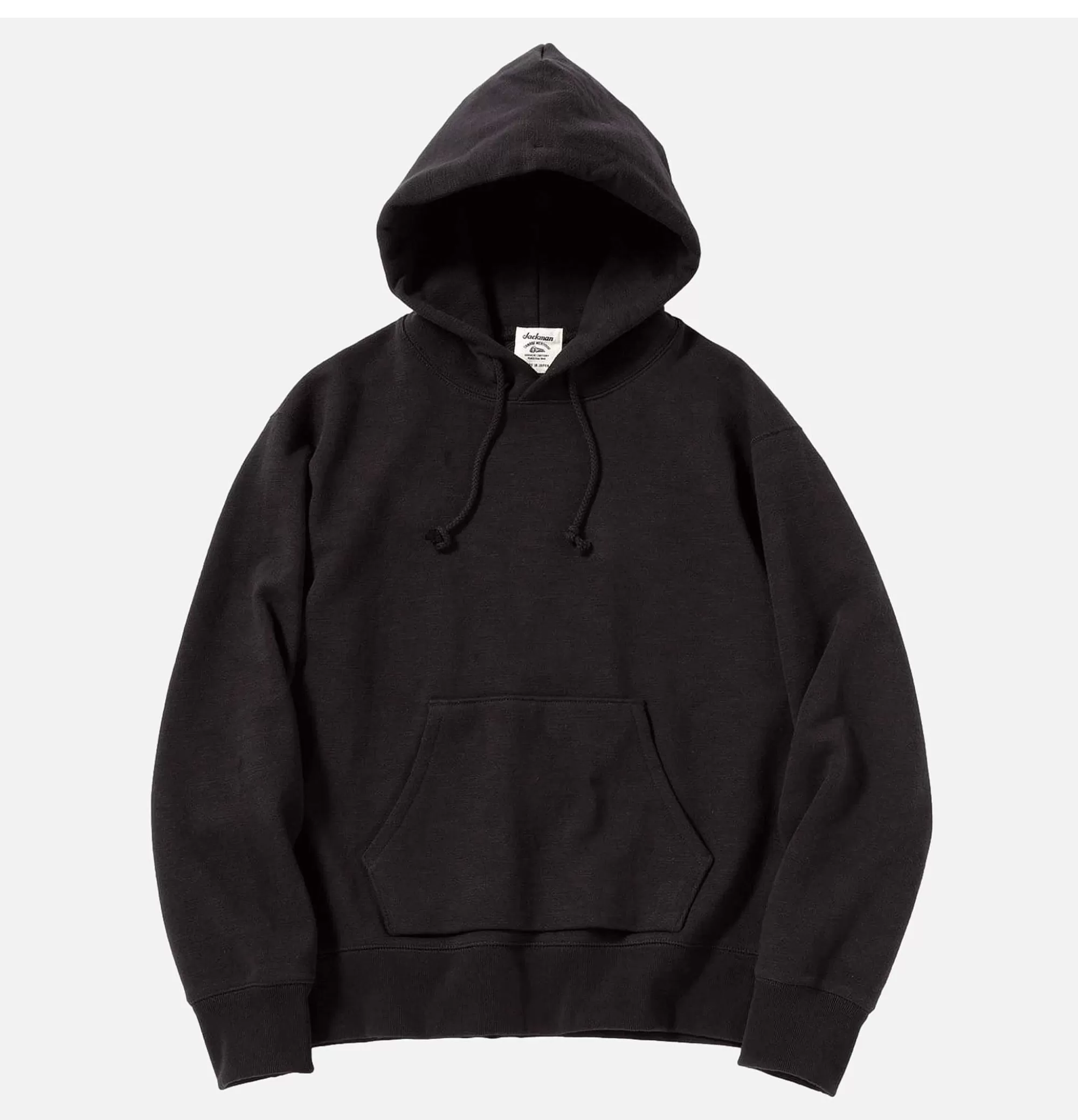 JACKMAN - Sudadera Oversize Unisex en Negro Algodón Orgánico | Buzo con Capucha y Bolsillo Canguro | Diseño Cómodo para Look Casual