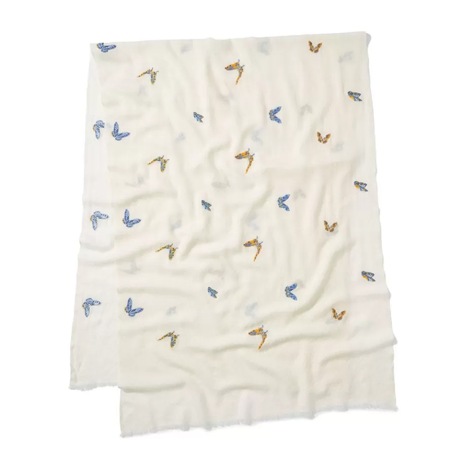 The Met Store Scarves & Wraps*Qing Embroidered Butterflies Oblong Scarf