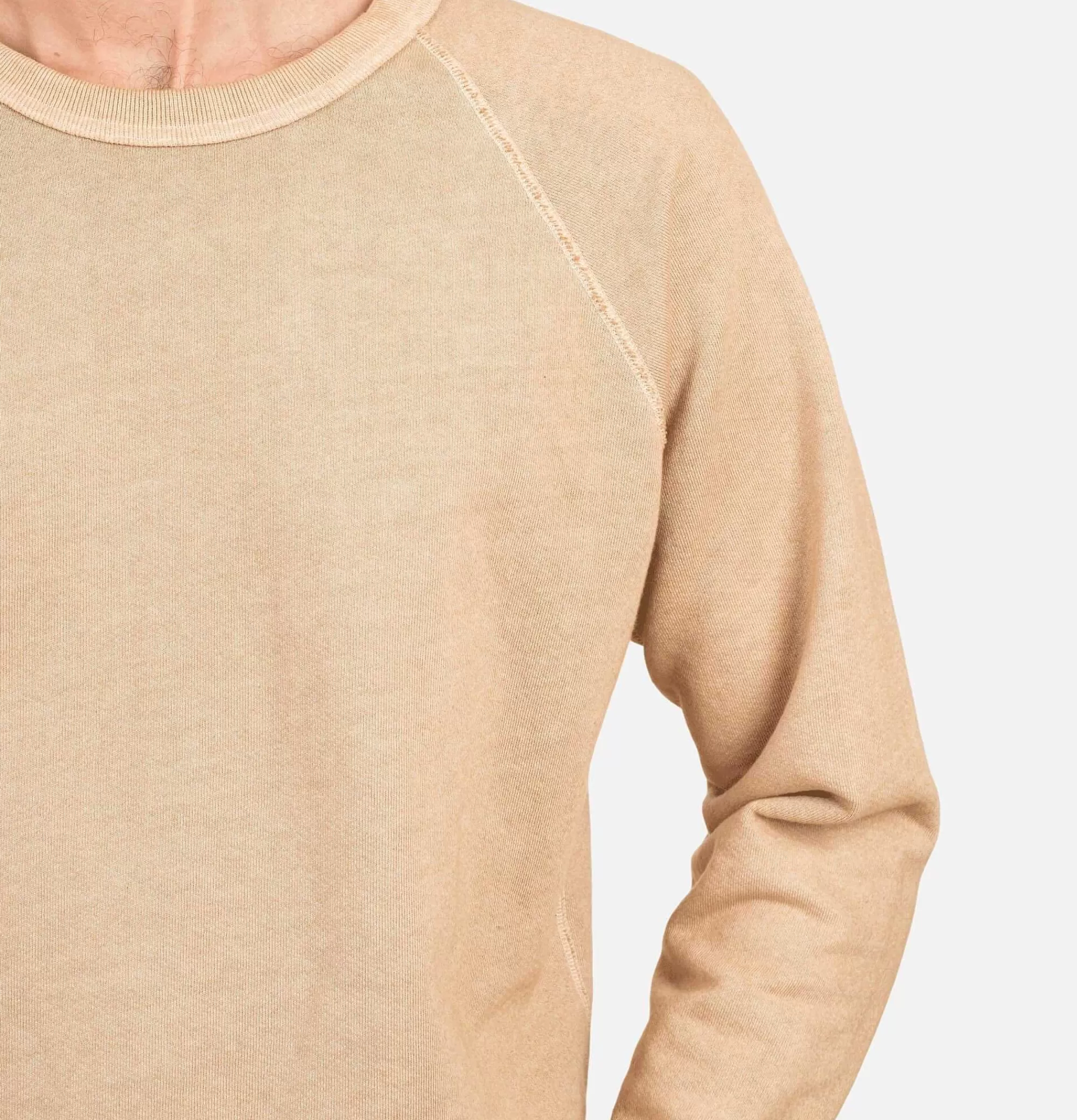 Sudadera Canguro GOOD ON · Confort Raglan en Latte · Estilo Casual con Forro Polar