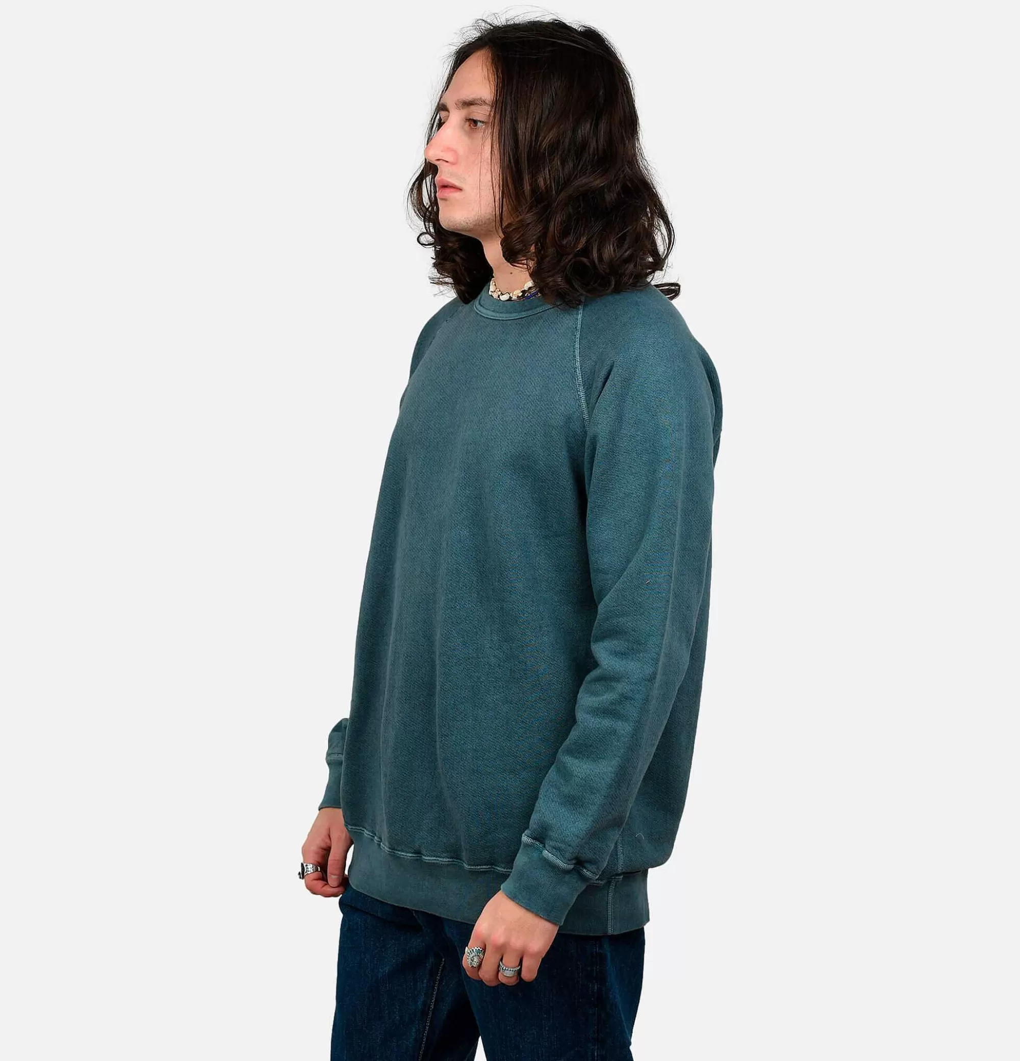 Sudadera Cómoda Raglan con Cuello Redondo - Color Pizarra Gris - Colección Invierno de Buzos y Abrigos Ligeros