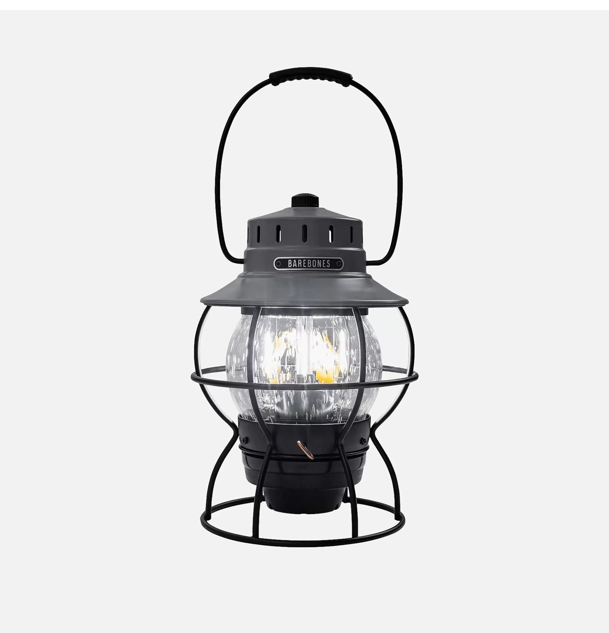 Farol Ferroviario BAREBONES en Gris Carbón - Iluminación Duradera para Exteriores Resistentes
