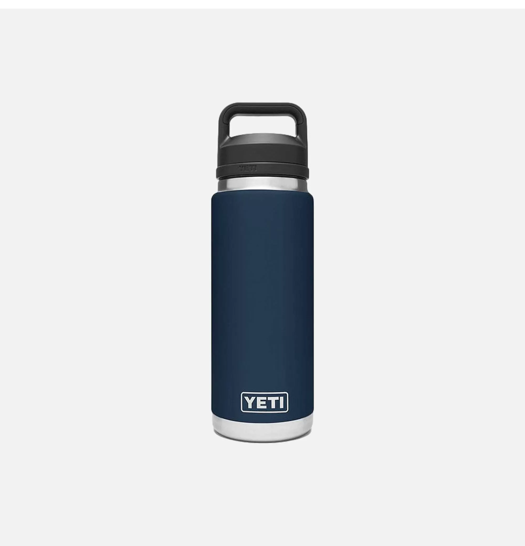 Botella térmica YETI Rambler 18oz - Azul marino para aventureras al aire libre, diseño ergonómico con cierre anti-fugas. Ideal para excursiones y deportes extremos.