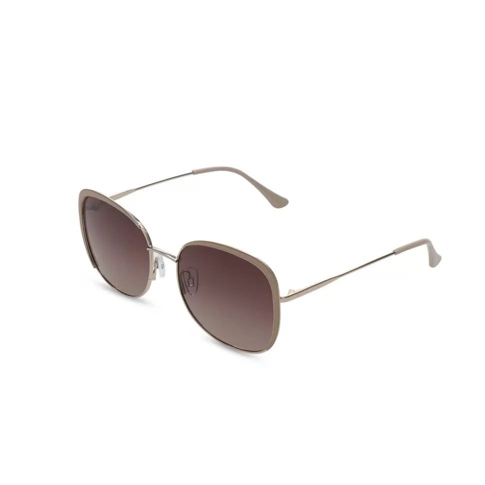 Gafas Femeninas Folli Follie - Diseño Rectangular en Metal Café con Estilo Urbano