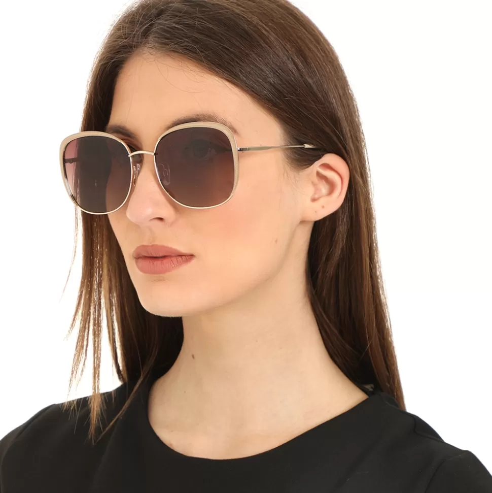 Gafas Femeninas Folli Follie - Diseño Rectangular en Metal Café con Estilo Urbano