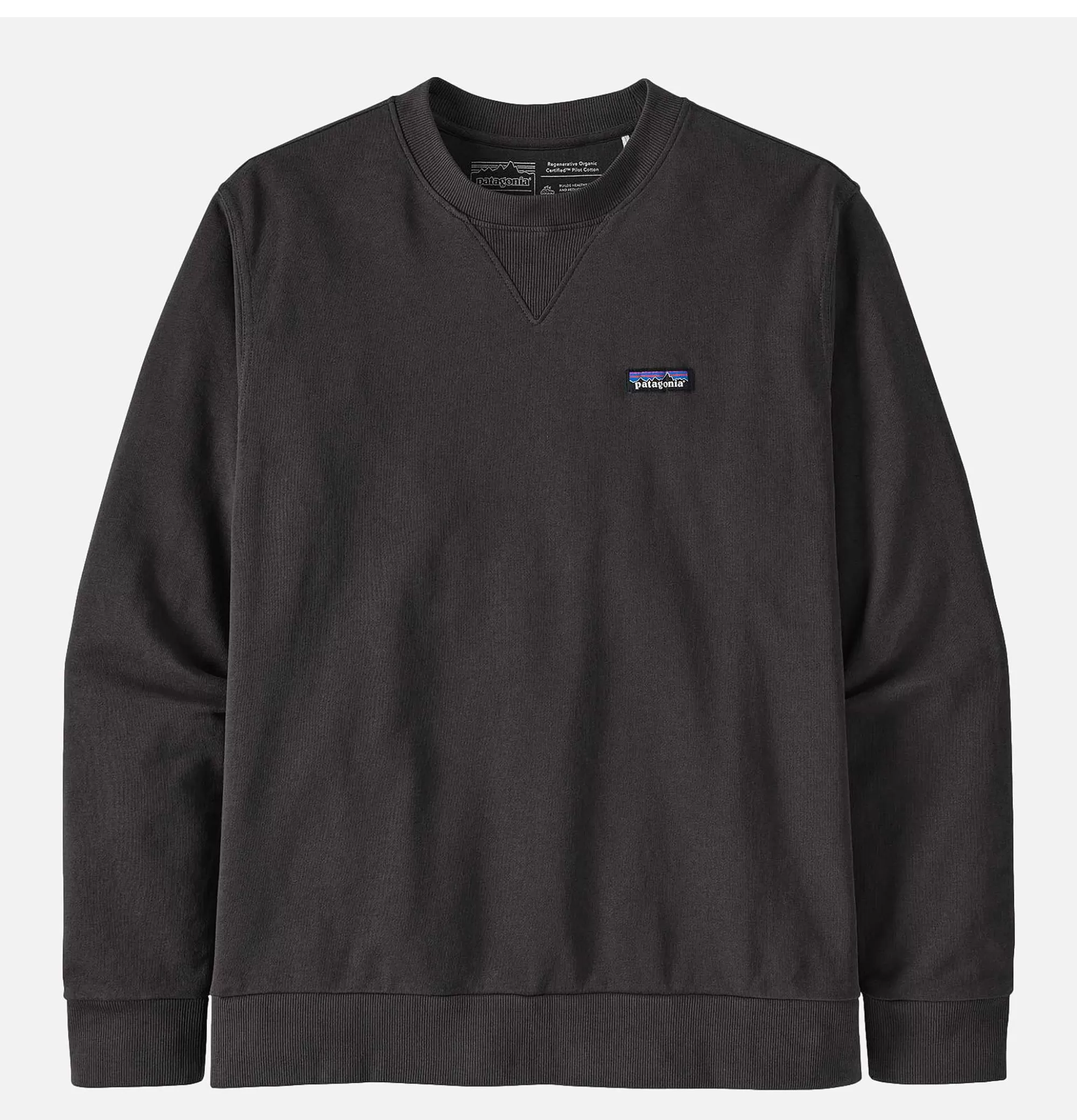 PATAGONIA - Suéter Regenerativo Cuello Redondo Negro Intenso | Sudaderas Premium con Tejidos Cálidos y Confort Óptimo