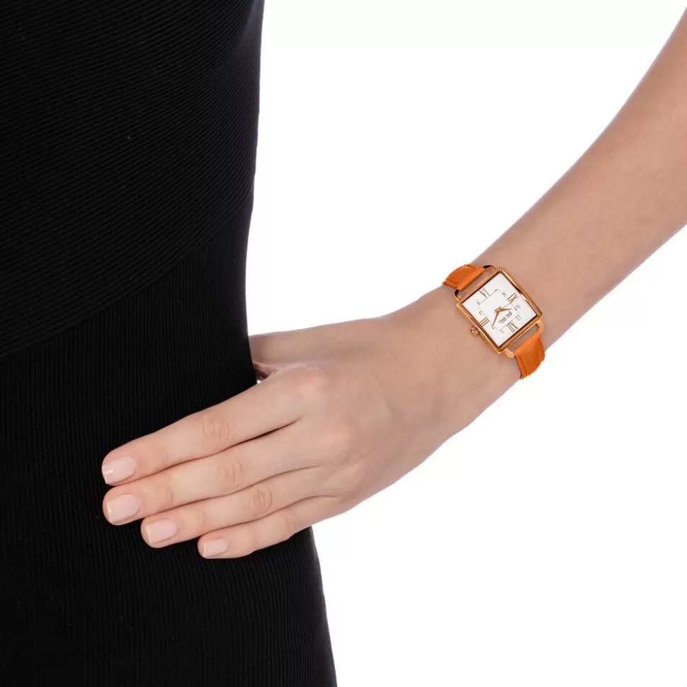 Reloj Folli Follie para Mujer - Correa de Cuero Vintage con Caja Compacta y Detalles Retro