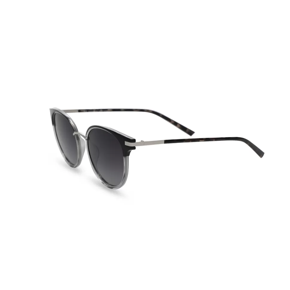 Gafas de Sol Folli Follie Mujer - Montura Redonda en Negro Clásico con Cristal Tono Hialino, Estilo Moderno y Elegancia Versátil