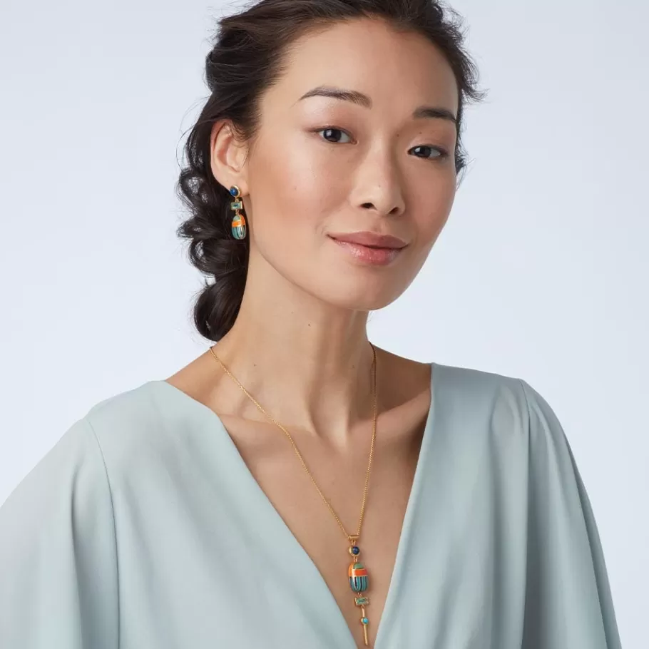 The Met Store Earrings*Royal Scarab Drop Earrings