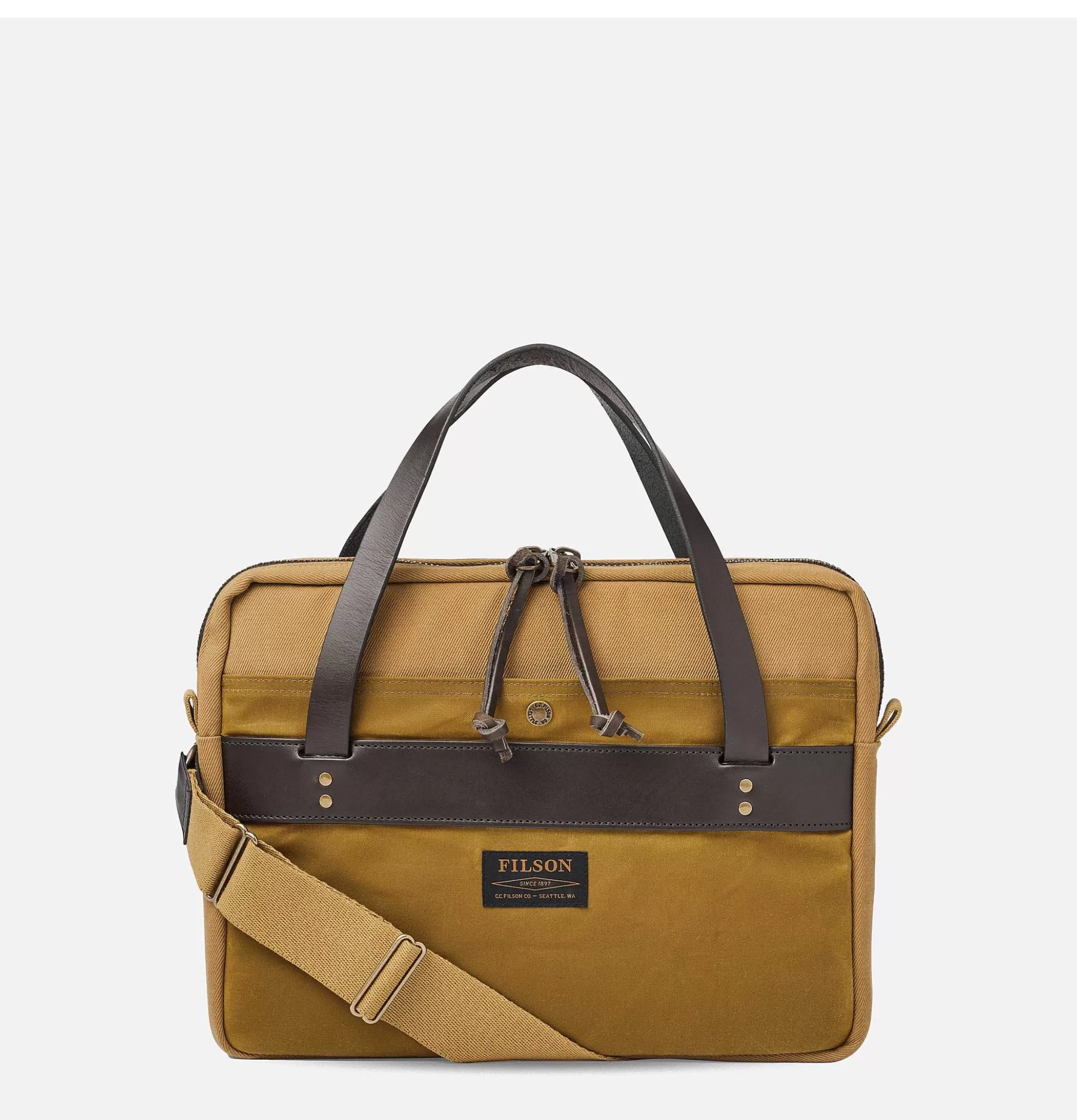 Filson - Bandolera Compacta Duradera en Beige, Ideal para Uso Diario y Viajes