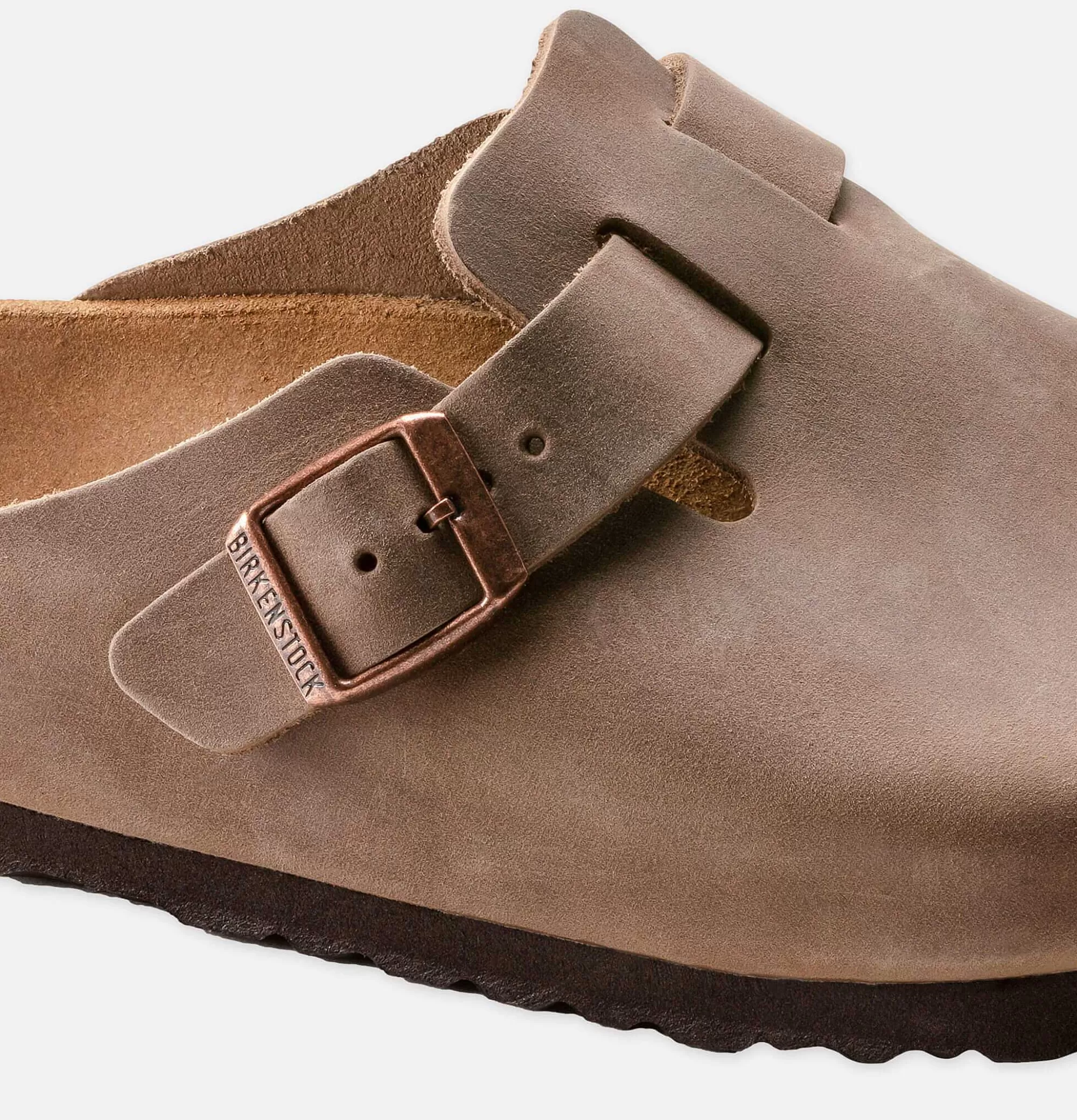 Birkenstock Sandalias Boston Ajustadas en Cuero Tabaco para Hombre - Diseño Clásico con Soporte Anatómico y Suela Duradera | Estilo Unisex y Confort Todo el Día