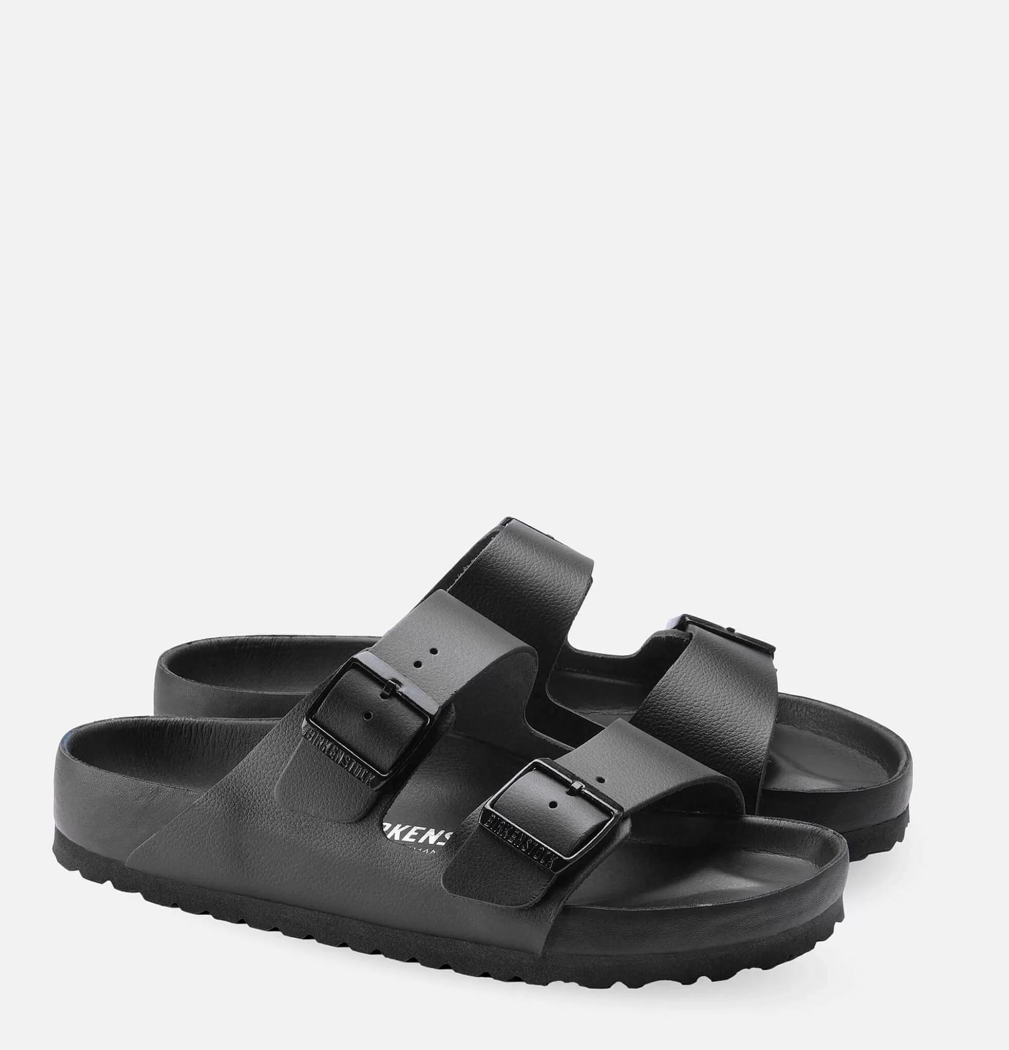 Sandalias Clásicas Arizona en Cuero Integral Negro - Calzado Cómodo Birkenstock para Hombre con Diseño Ergonómico