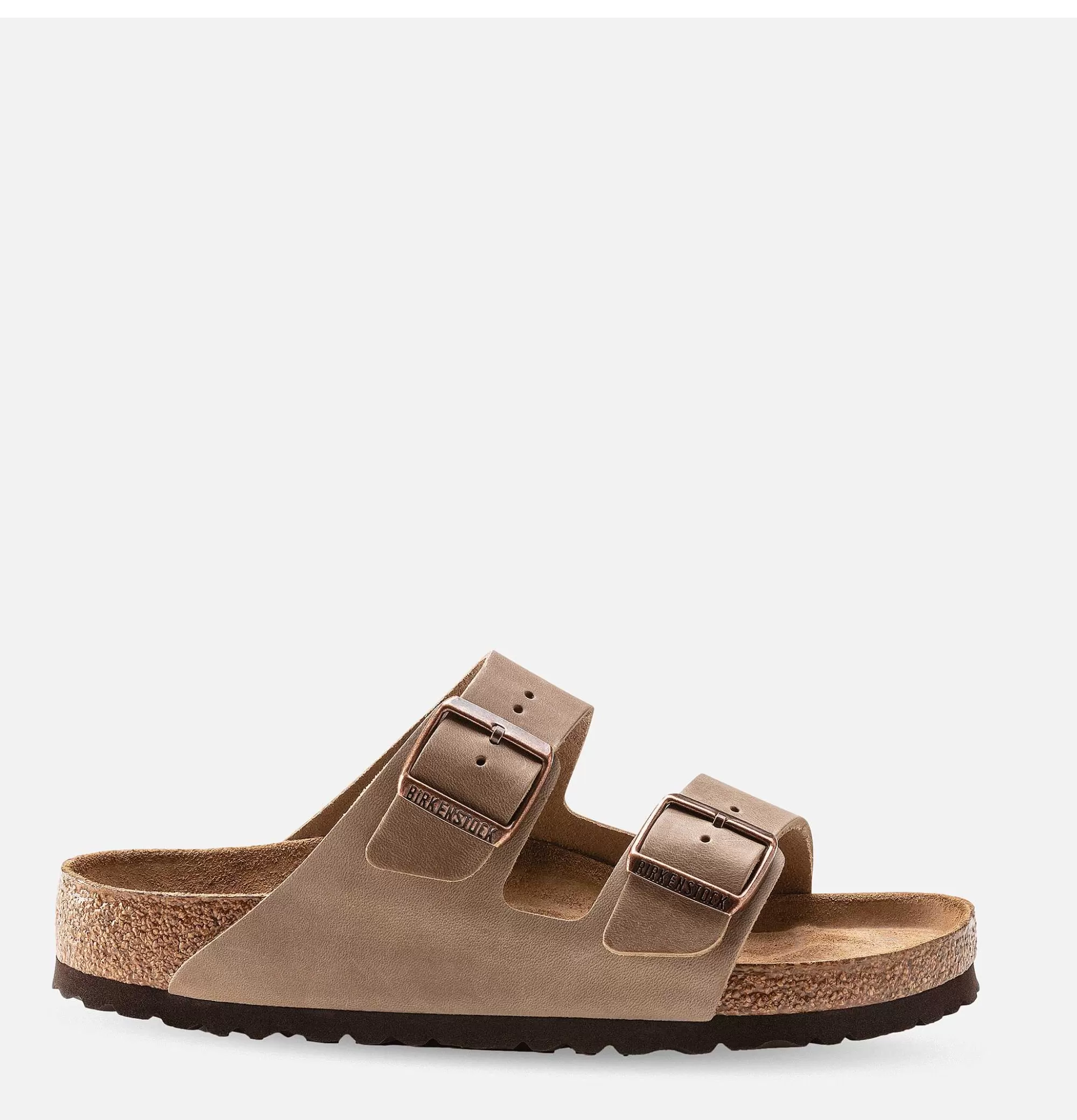 Sandalias Arizona Estrecho para Hombre en Cuero Efecto Tabaco - Birkenstock