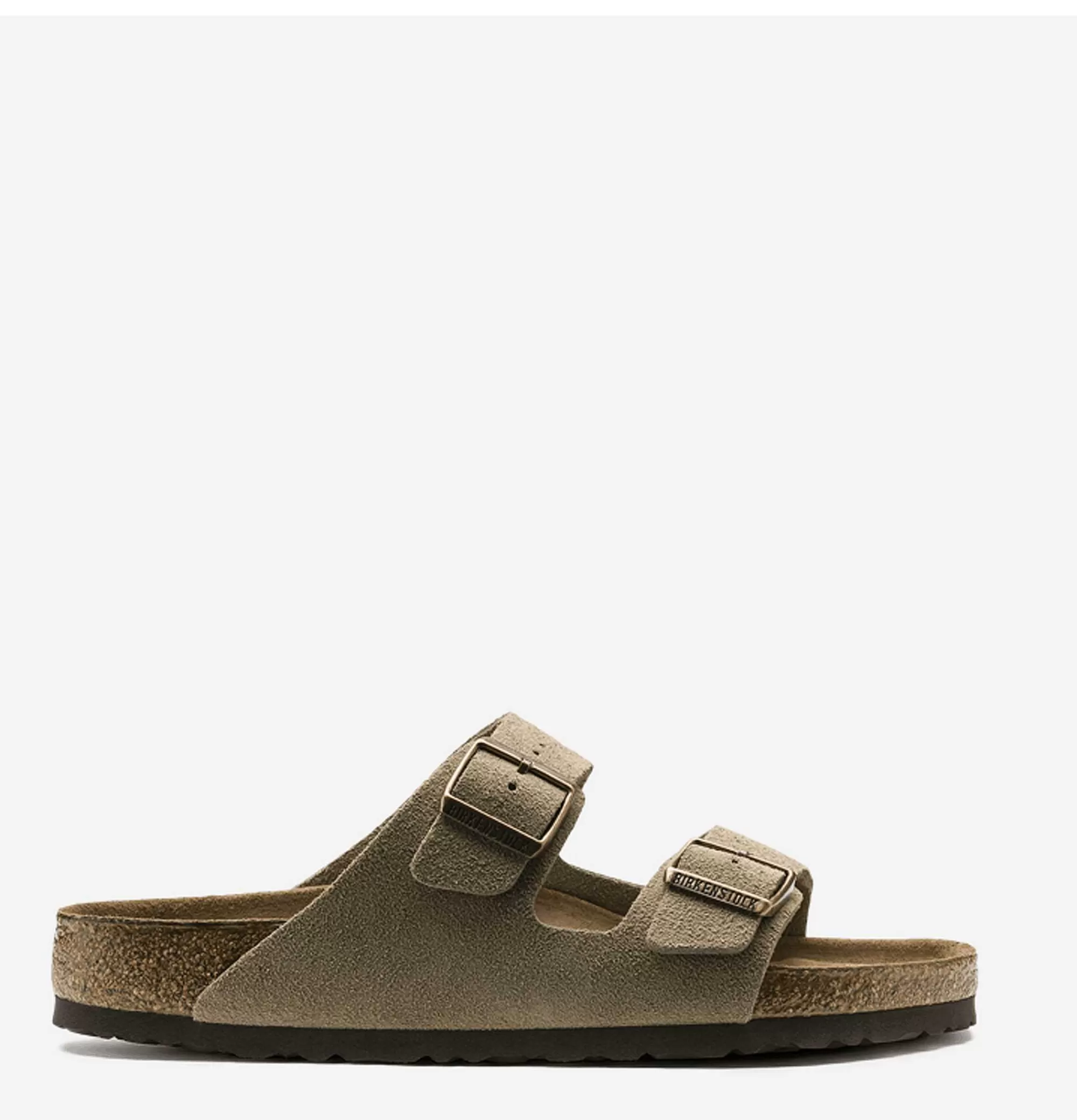 Sandalias Arizona Birkenstock para Hombre - Suela Softbed Acogedora en Tonio Taupe, Calzado Cómodo con Diseño Ergonómico