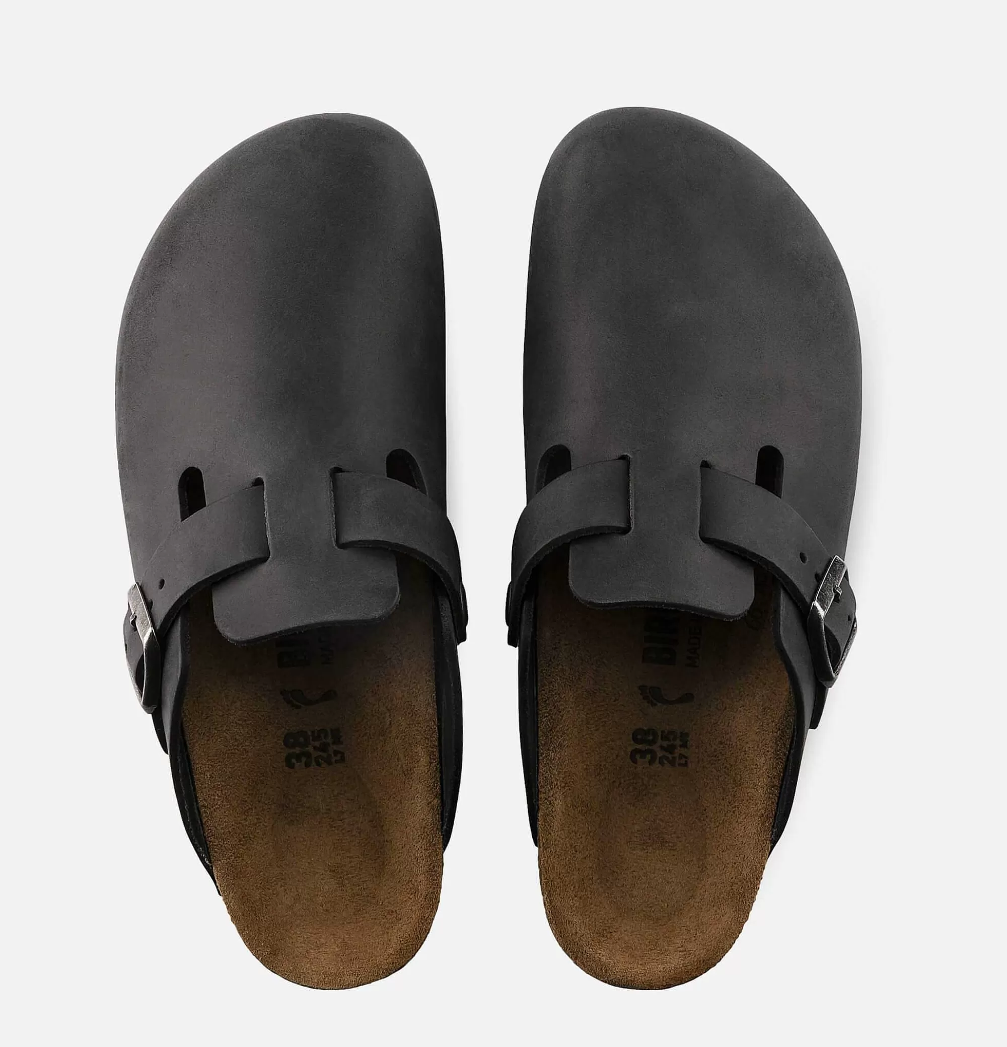 Sandalias Boston para Hombre - Diseño Estrecho en Negro Encerado Birkenstock® | Calzado Premium con Soporte Anatómico y Estilo Urbano