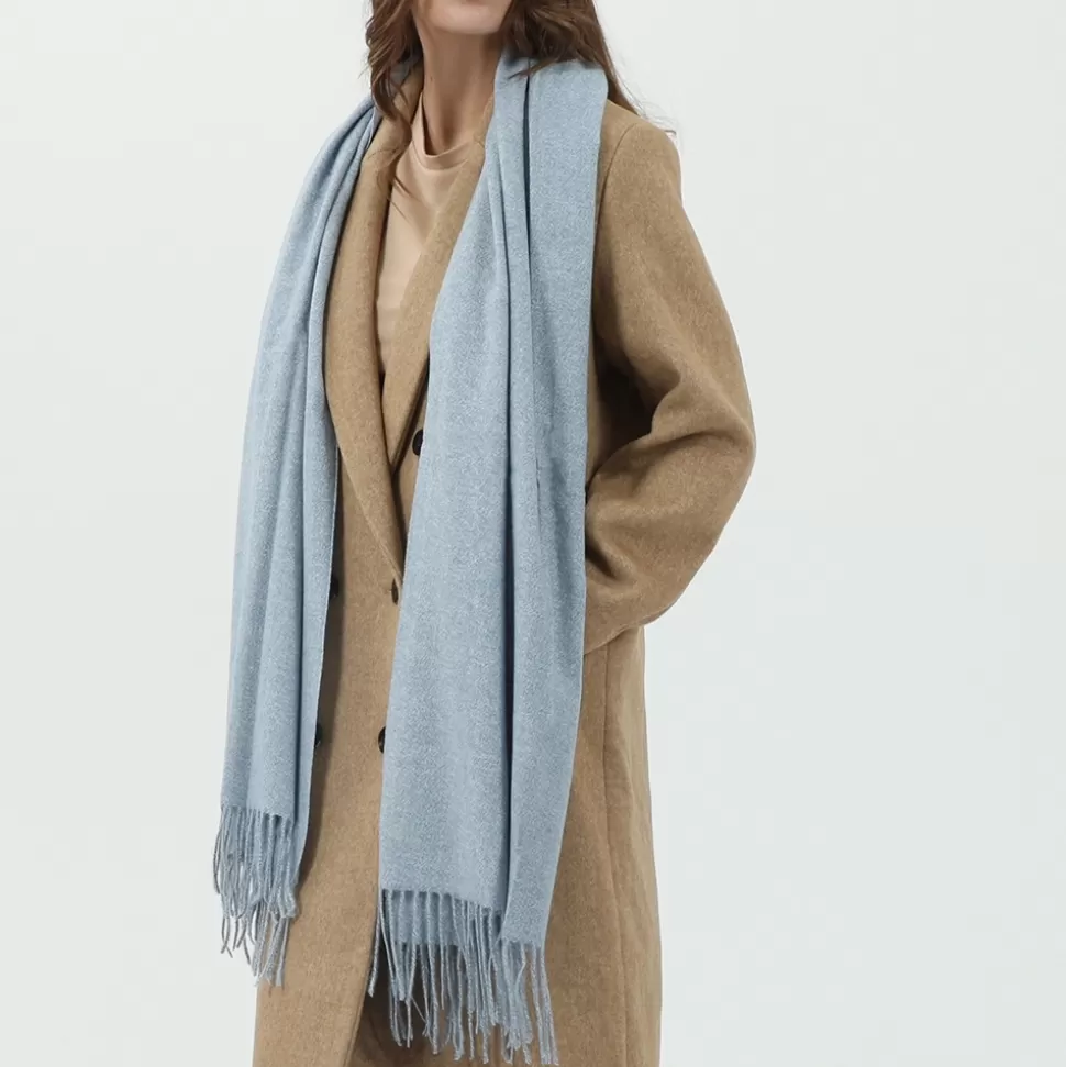 Folli Follie Bufandas de Invierno - Chalina Fememina en Lana Natural con Diseño Acogedor