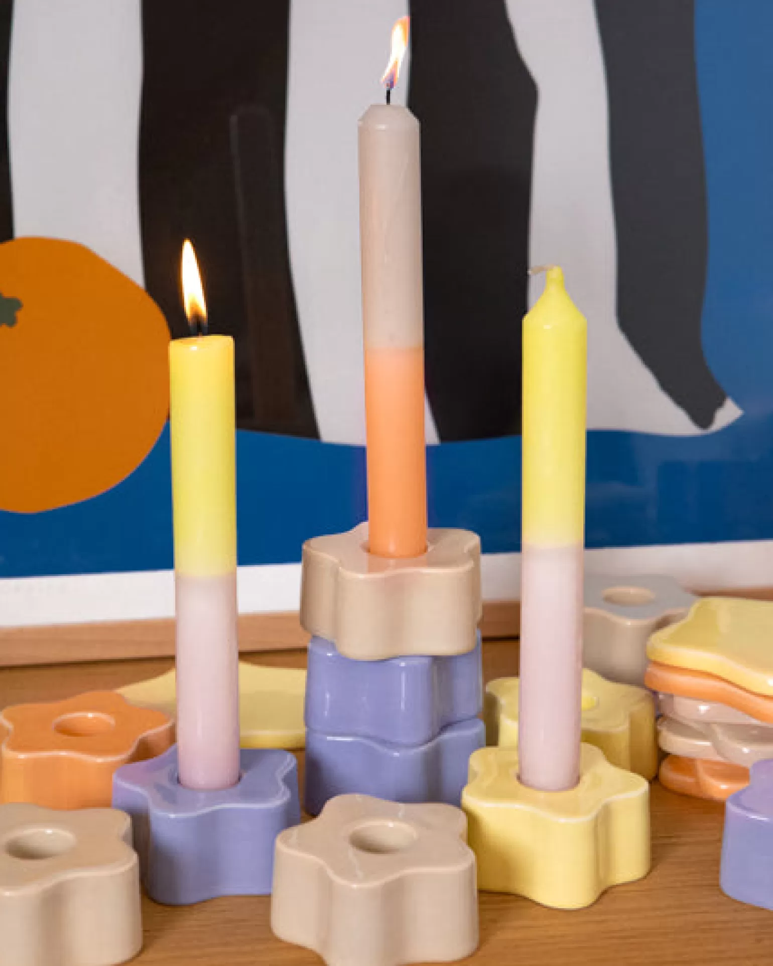 Portavelas Moderno Beige de Hot Motel a Miio Seia – Diseño Decorativo para Ambientes Acogedores