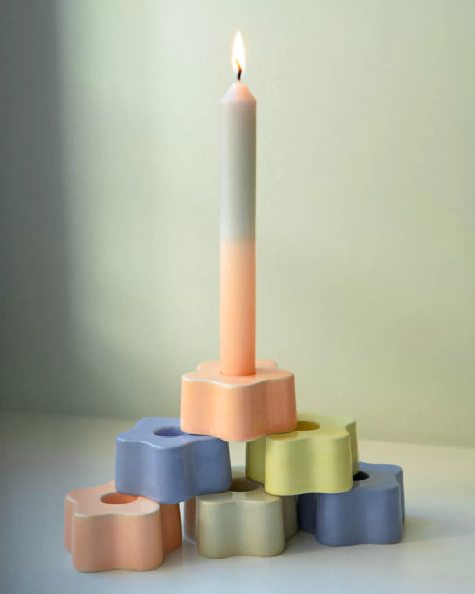 Oferta Relámpago: Velas Degradé Melocotón-Arena | Juego de 2 Unidades para Decoración ¡Edición Motel a Miio Seia!