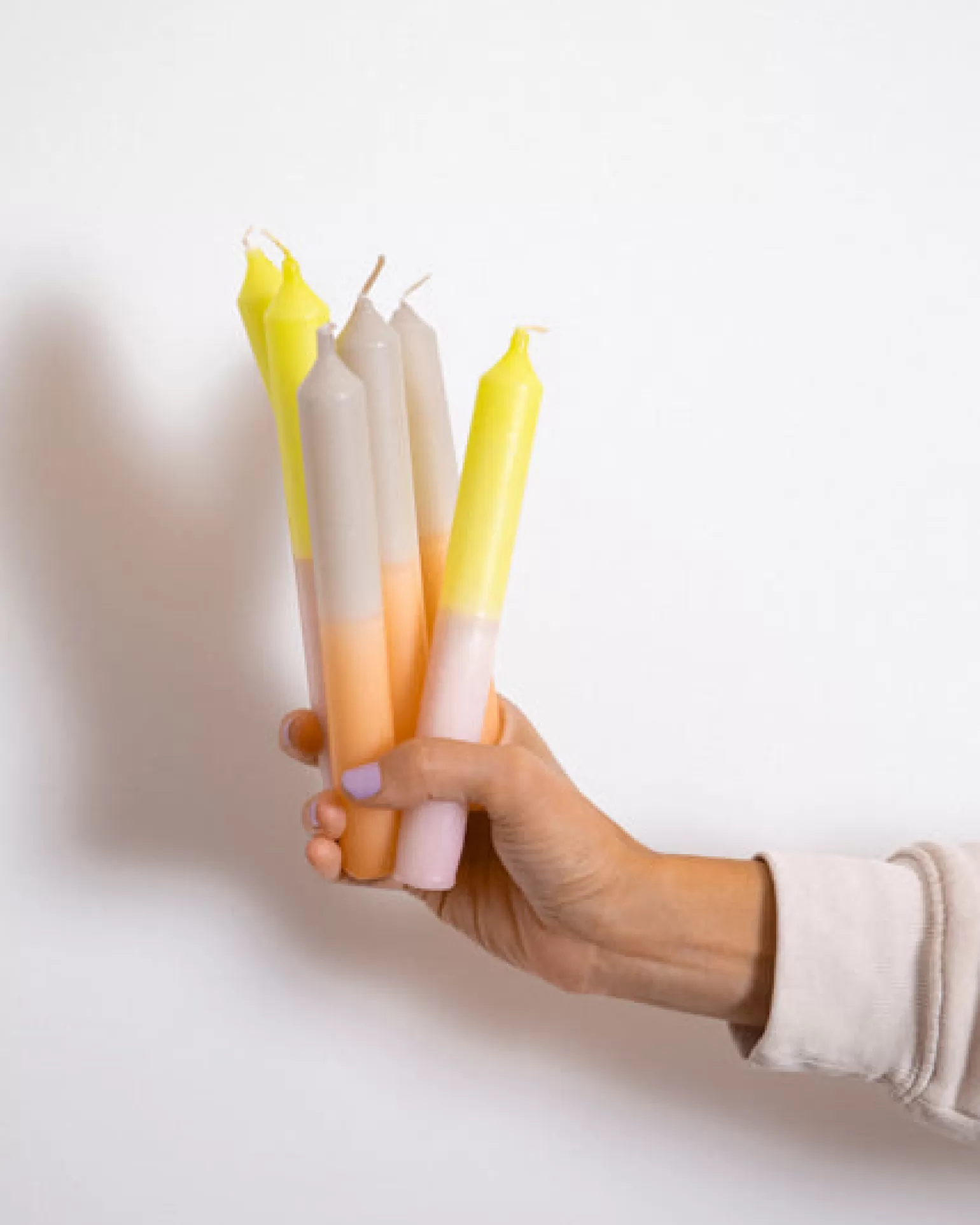 Oferta Relámpago: Velas Degradé Melocotón-Arena | Juego de 2 Unidades para Decoración ¡Edición Motel a Miio Seia!