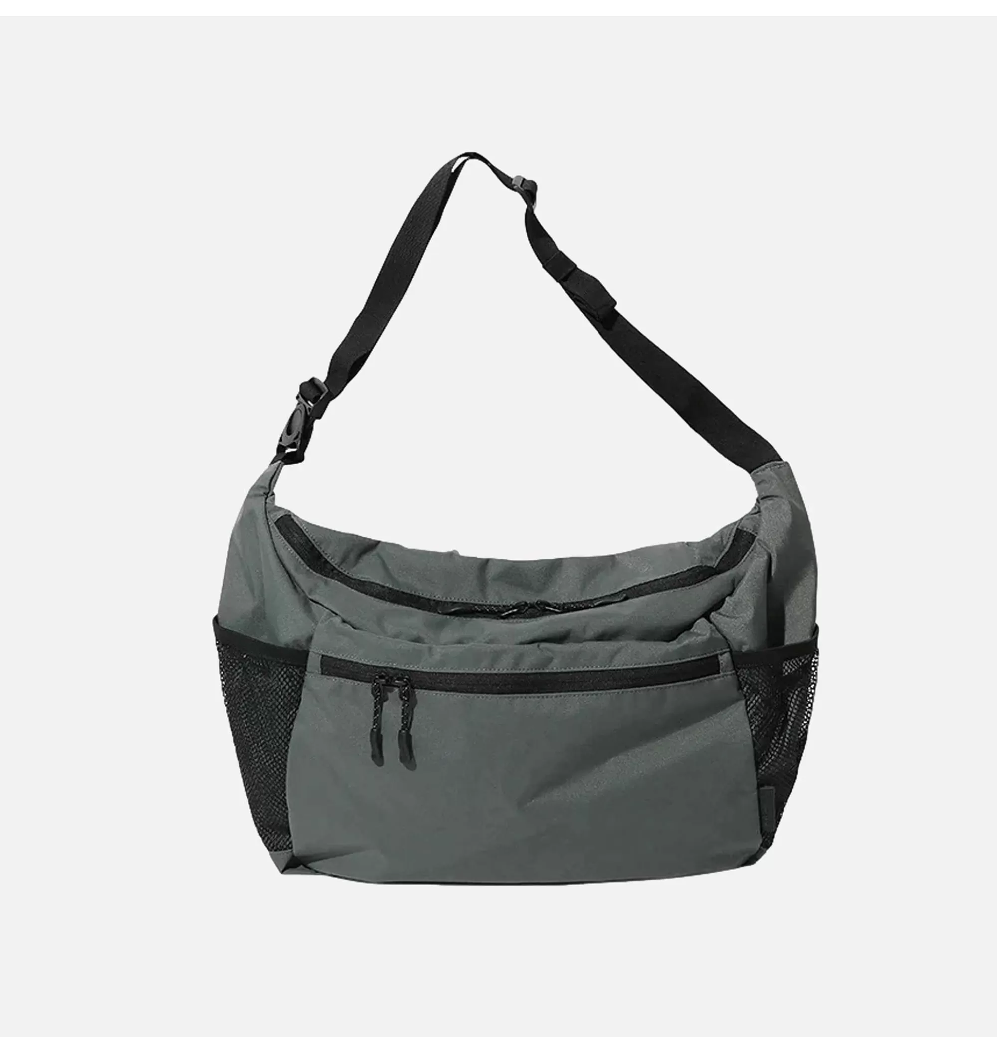 Bolso Bandolera Unisex Snow Peak en Gris Carbón - Ligero y Práctico para el Día a Día