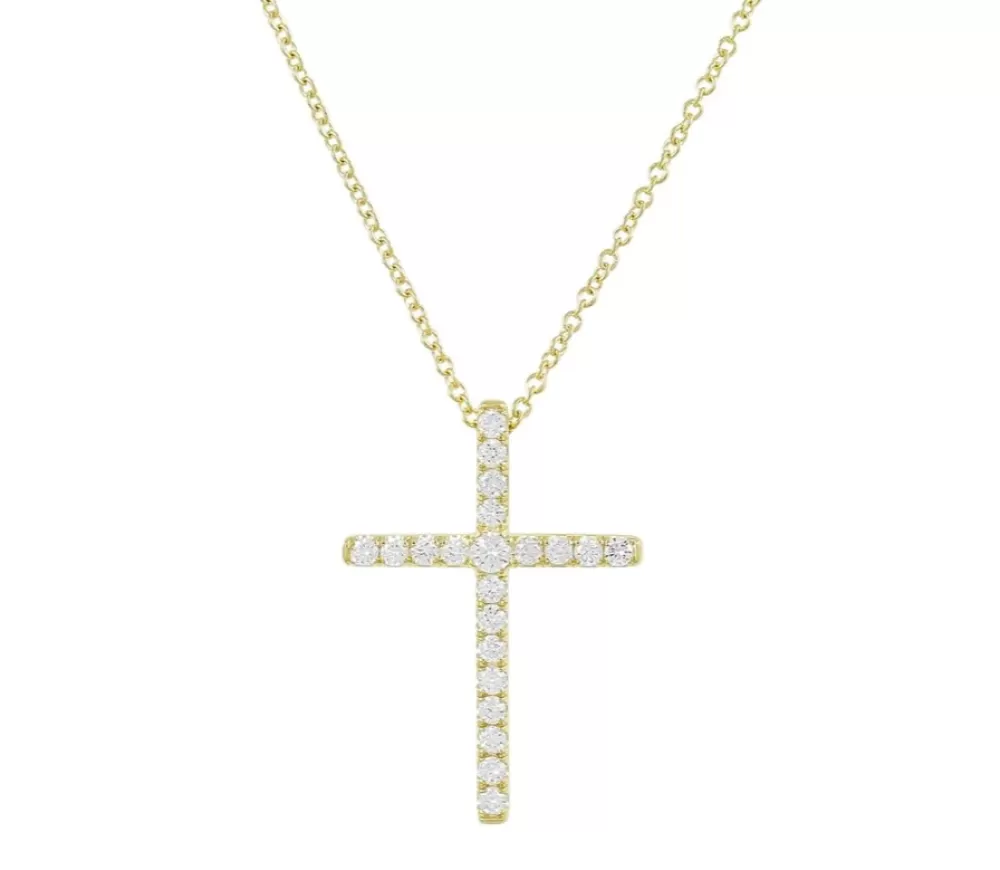 Collar Cruz de Diamantes Kate Alexandra - Diseño Exclusivo en 3 Tallas para Mujer
