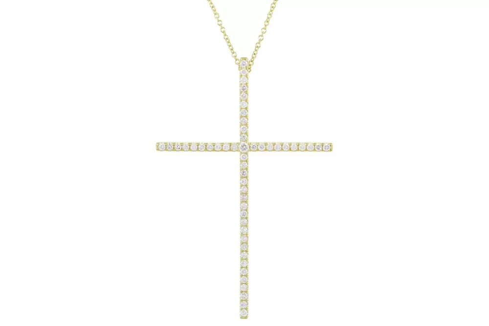 Collar Cruz de Diamantes Kate Alexandra - Diseño Exclusivo en 3 Tallas para Mujer