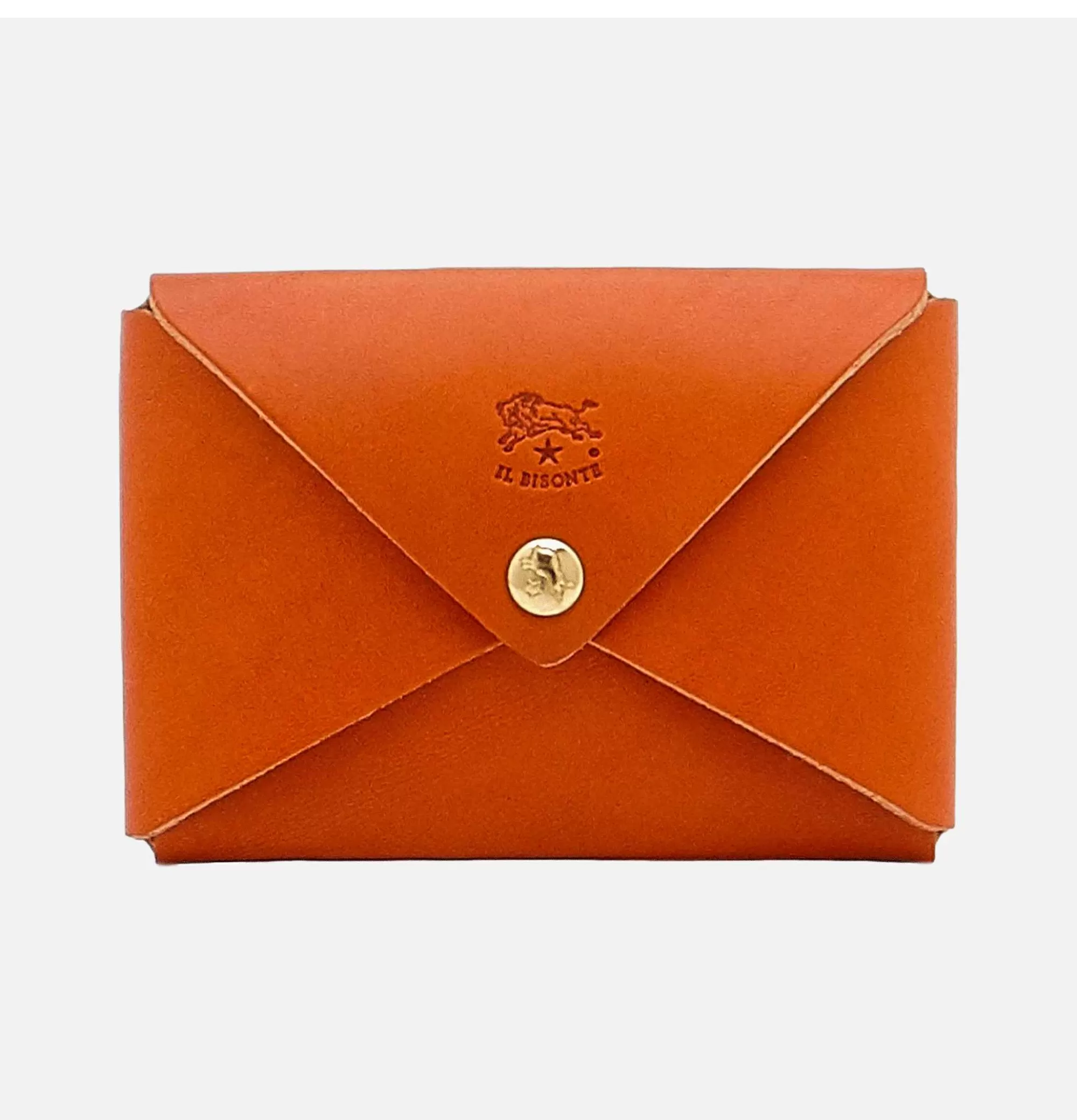 Portafolio Compacto Sovana en Miel - Accesorio de Cuero Elegante por Il Bisonte