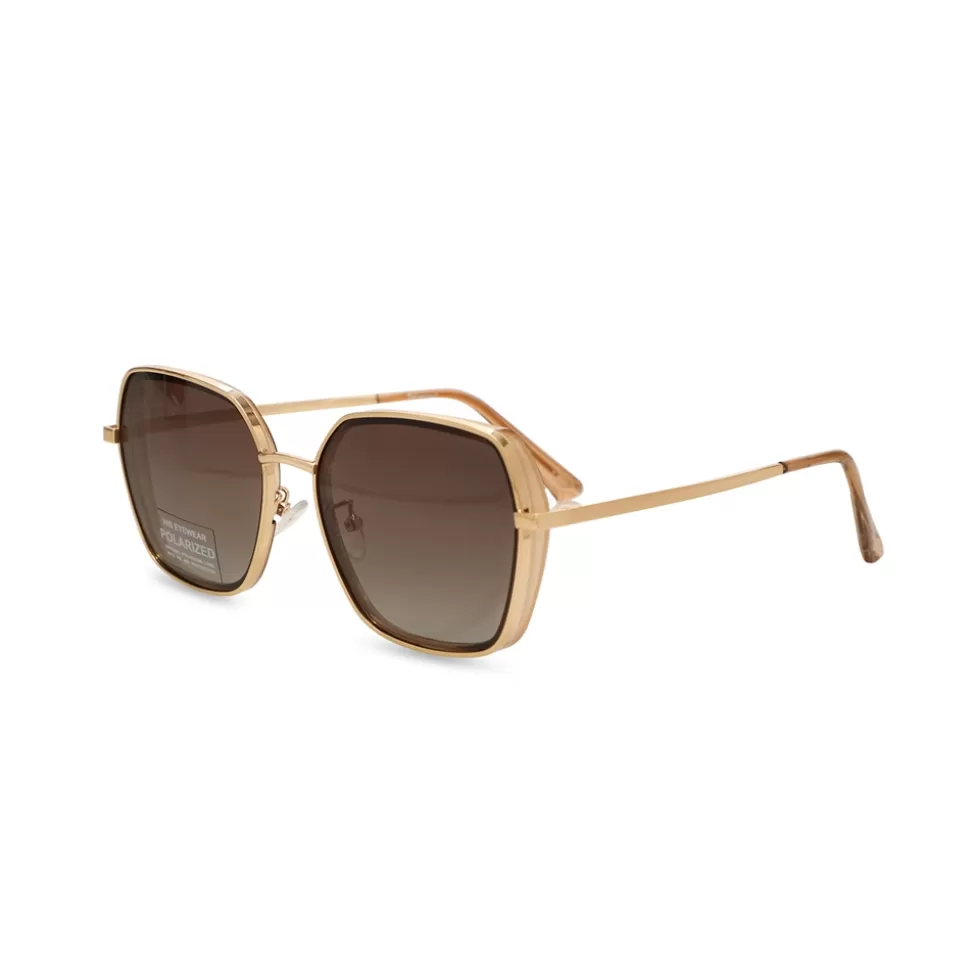 Gafas Folli Follie Exclusivas para Mujer | Diseño Cuadrado con Marco Dorado Metálico y Estilo Elegante