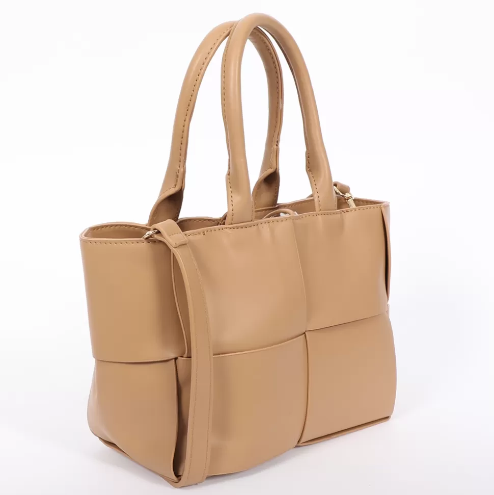 Bolso Folli Follie Mujer - Hombro Cuadrado con Trenzas Beige | Tote Casual Primaveral