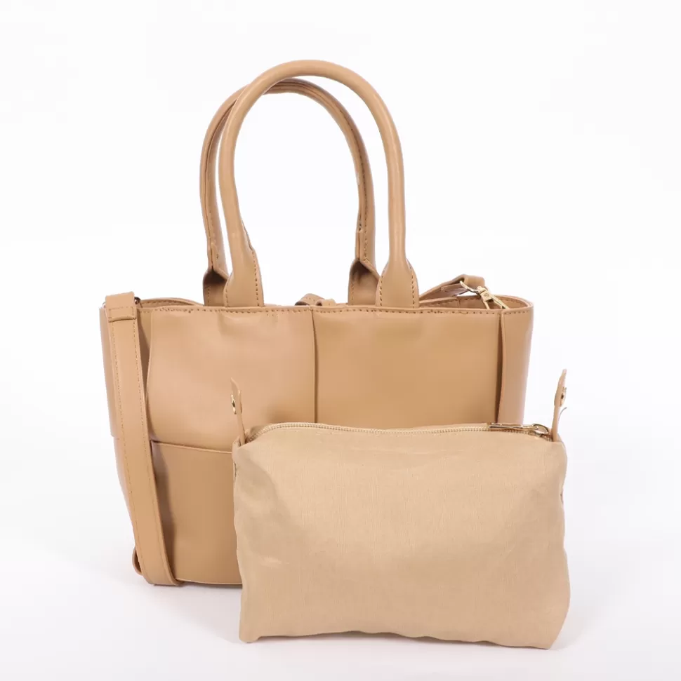 Bolso Folli Follie Mujer - Hombro Cuadrado con Trenzas Beige | Tote Casual Primaveral