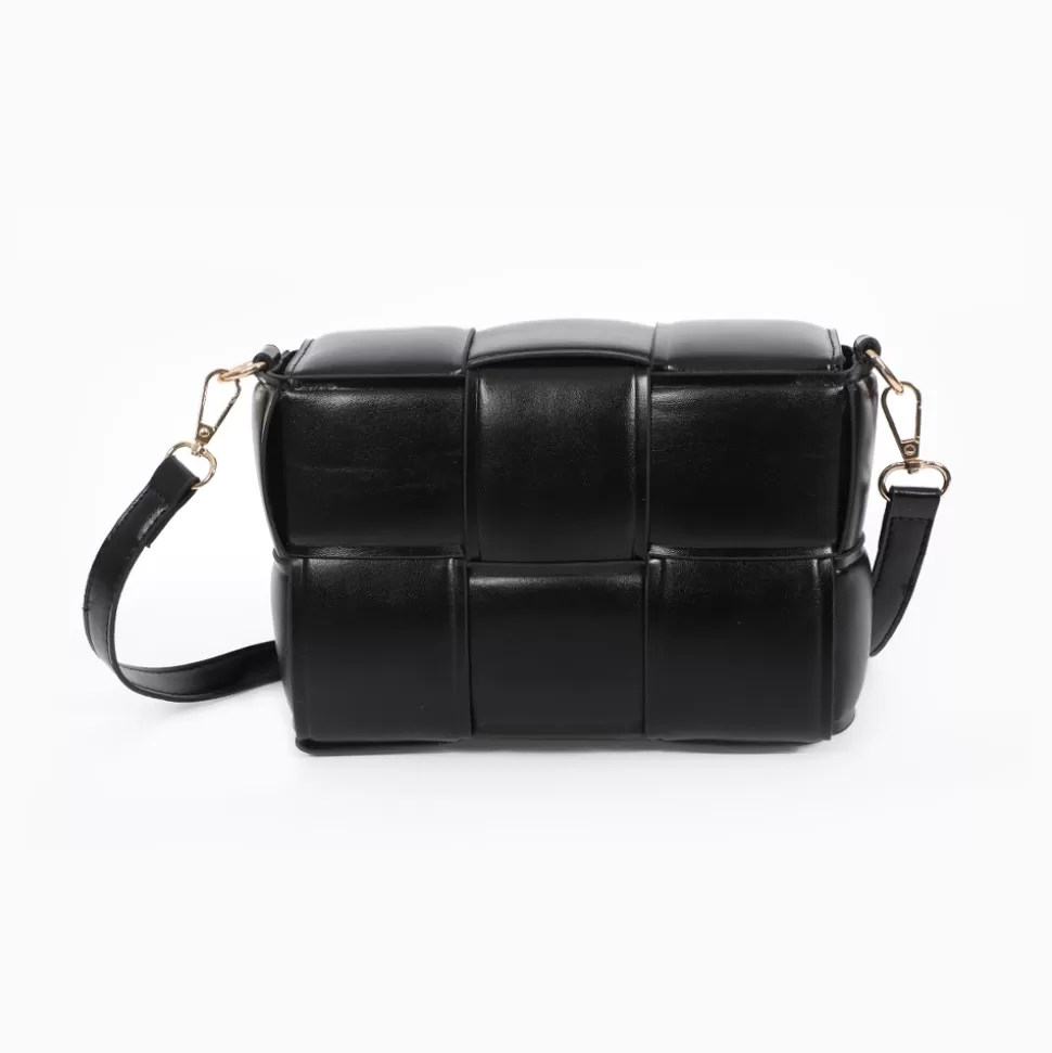 Bolso Folli Follie Mujer - Bandolera cuadrada negra con trenzas estilo urbano