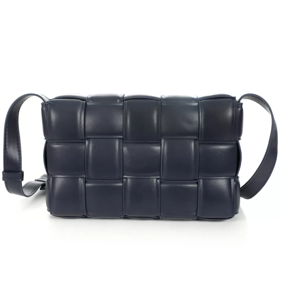 Bolso Folli Follie Mujer - Bandolera cuadrada azul con detalle trenzado, diseño moderno y versátil para el día a día. ¡Atrévete a destacar con este complemento de moda!