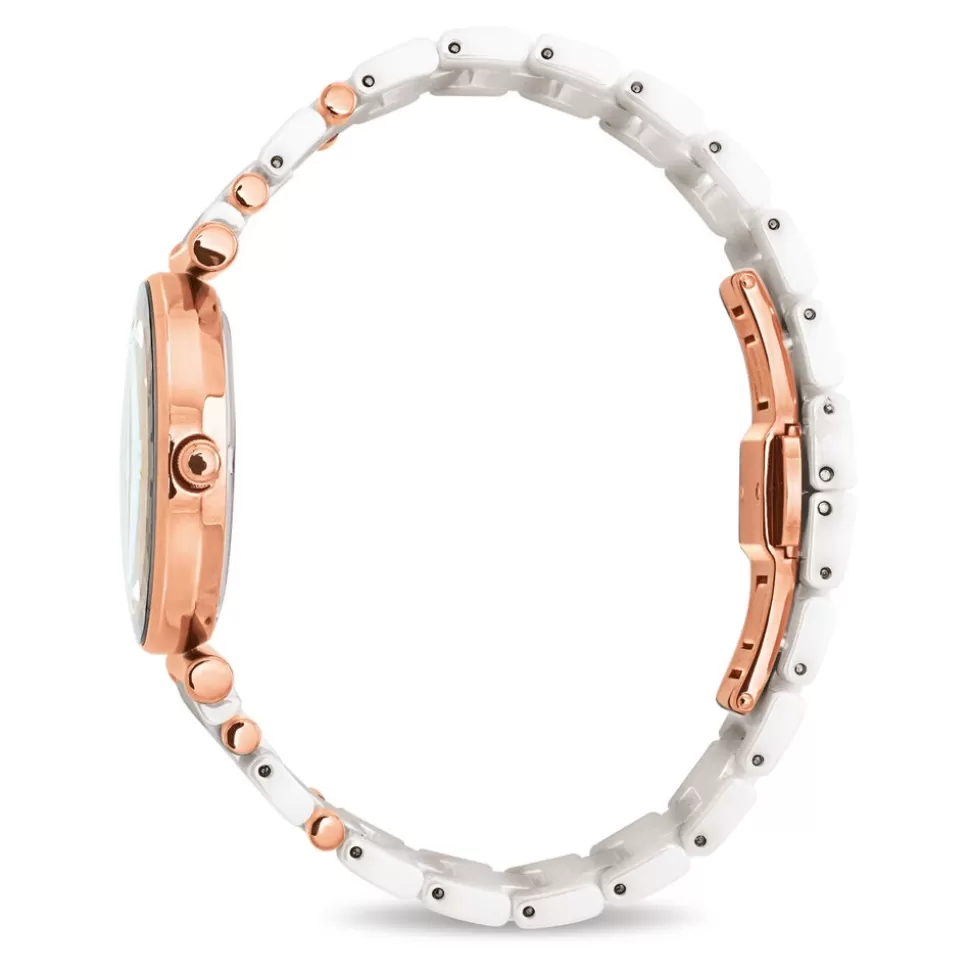 Pulsera-Reloj Folli Follie Mujer - Diseño Cerámico con Flores Estelares y Esfera Compacta 

（，，