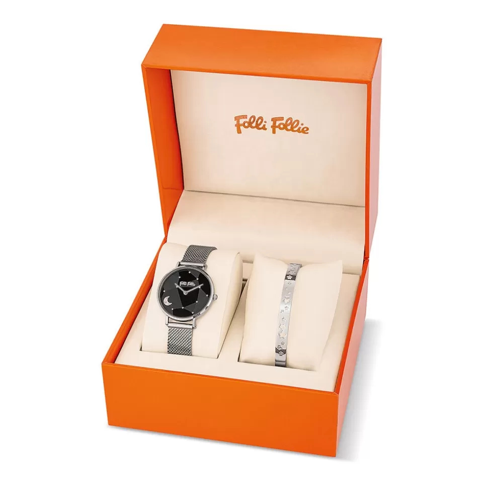 Reloj Pulsera Folli Follie Stargaze - Pulsera con Estuche Mediano y Detalles Estelares