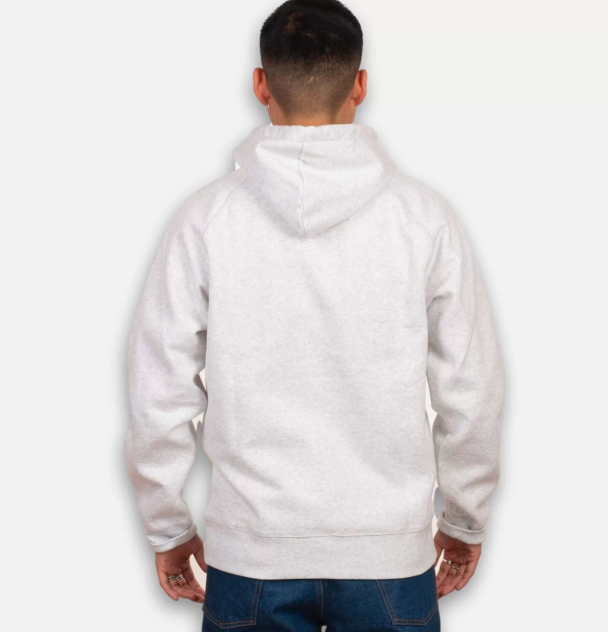 Sudadera con capucha CARHARTT WIP Chase - Gris ceniza jaspeado para hombre | Colección de abrigos deportivos