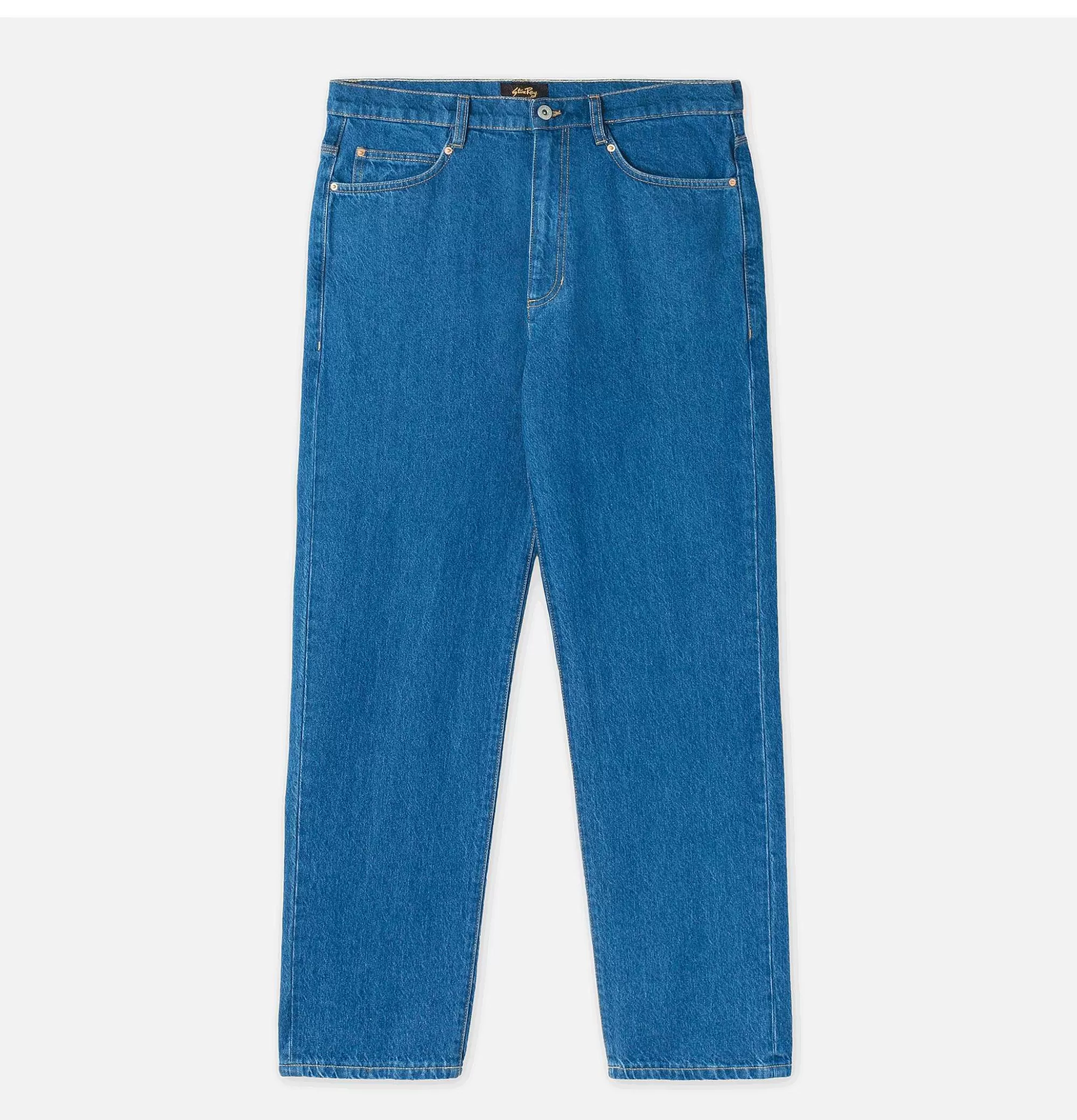 Jeans de Trabajo Ajustados STAN RAY USA - Corte Tapered en Tono Piedra Claro para Jornadas Laborales, Diseño Resistente y Cómodo