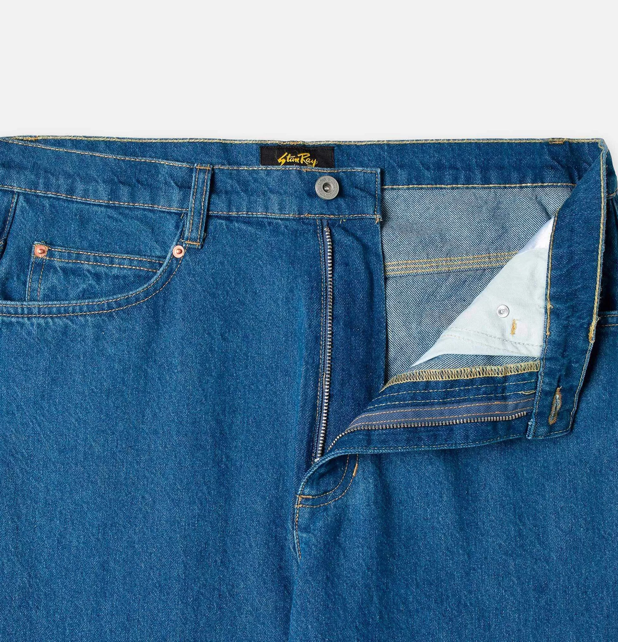 Jeans de Trabajo Ajustados STAN RAY USA - Corte Tapered en Tono Piedra Claro para Jornadas Laborales, Diseño Resistente y Cómodo