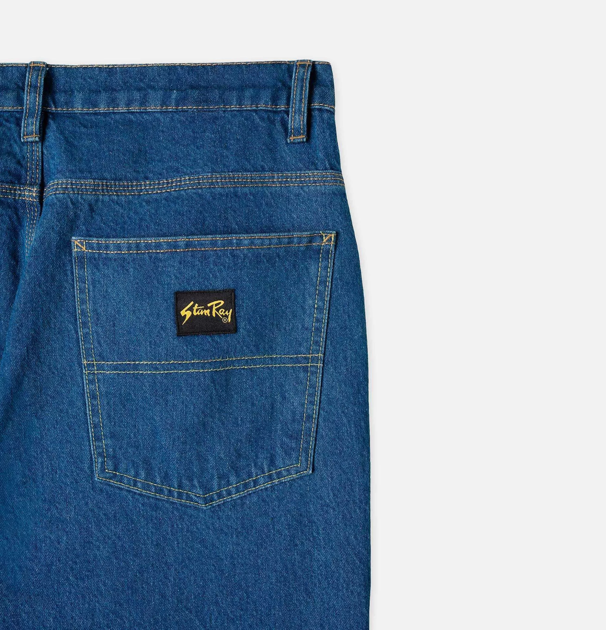 Jeans de Trabajo Ajustados STAN RAY USA - Corte Tapered en Tono Piedra Claro para Jornadas Laborales, Diseño Resistente y Cómodo