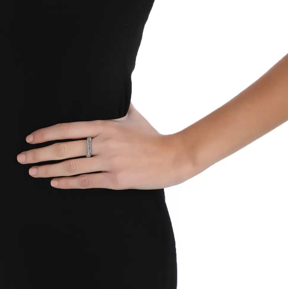 Anillo Folli Follie para mujer: reflejo sutil en plata con diseño robusto y acabado pulido