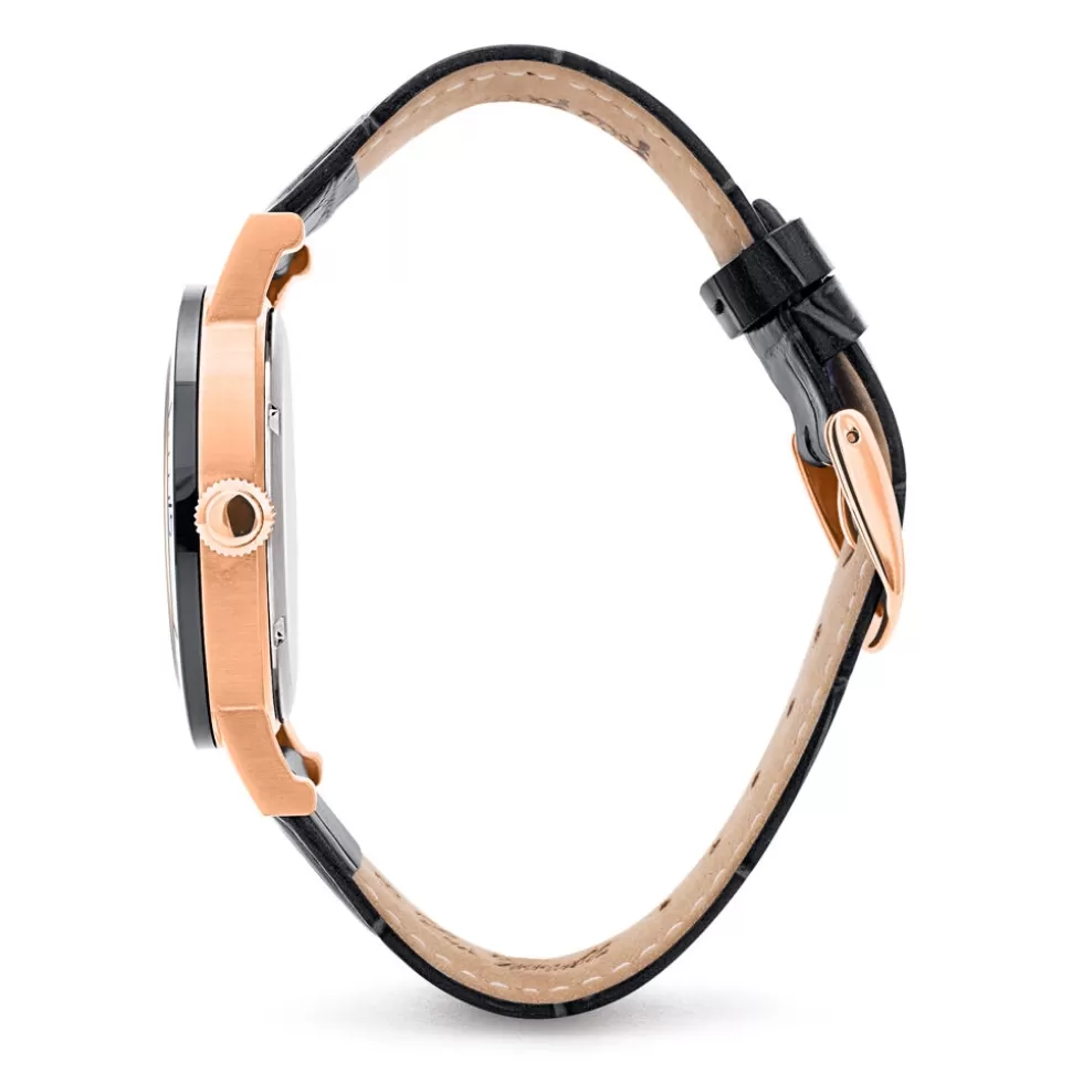 Reloj Folli Follie para Mujer - Correa de Cuero Auténtico con Esfera Cuadrada y Caja Grande | Elegancia Duradera en Cada Detalle