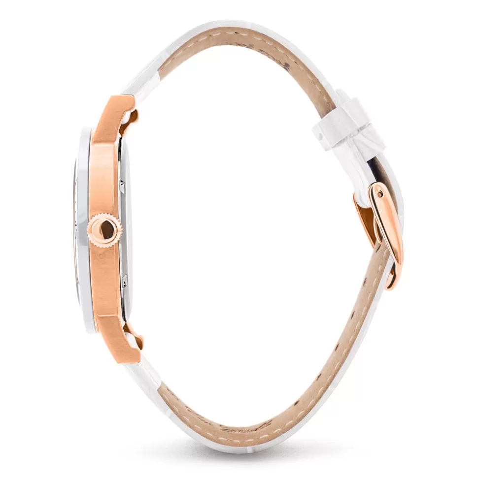 Reloj Femenino Folli Follie - Correa de Cuero Artesanal con Esfera Panorámica y Detalles Temporales Elegantes - Diseño Exclusivo para Mujer