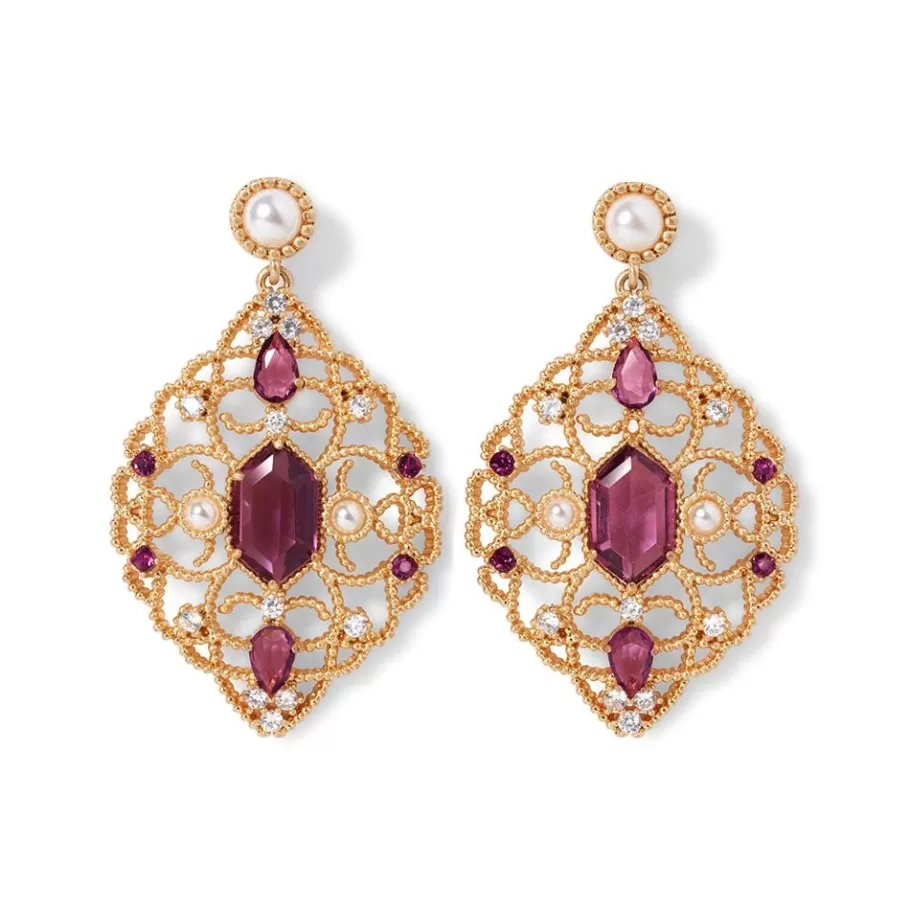 The Met Store Jewelry Sets*Turkish Amethyst Long Pendant Necklace and Statement Earrings Set