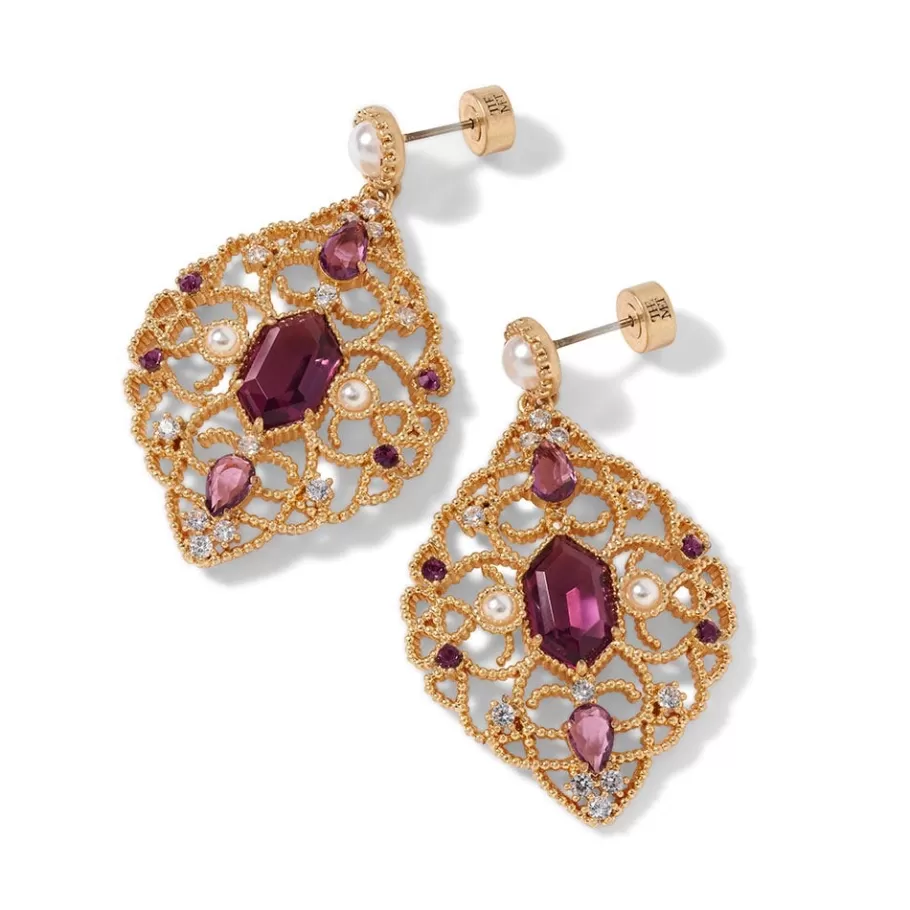 The Met Store Jewelry Sets*Turkish Amethyst Long Pendant Necklace and Statement Earrings Set
