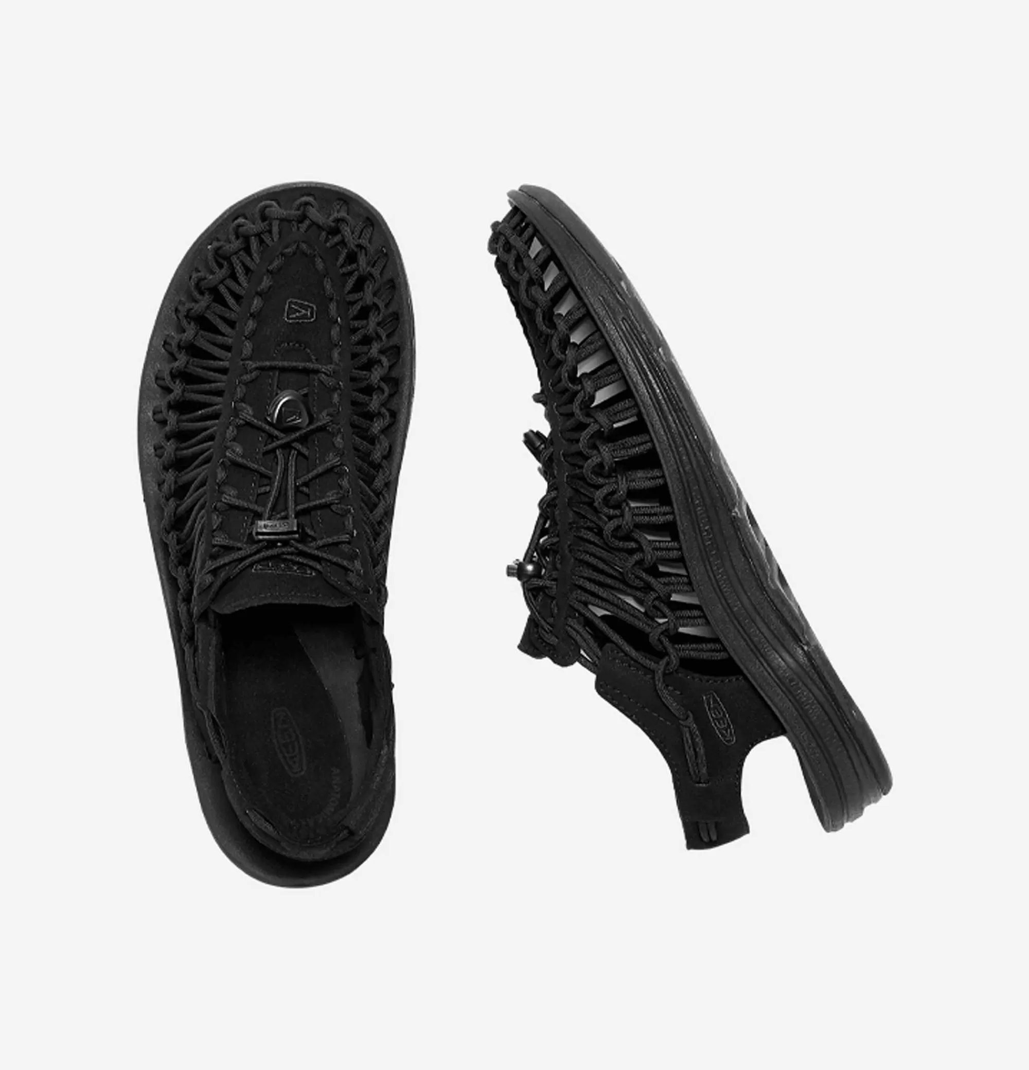 KEEN UNEEK Sandalias para Hombre en Negro Clásico - Diseño Transpirable y Duradero