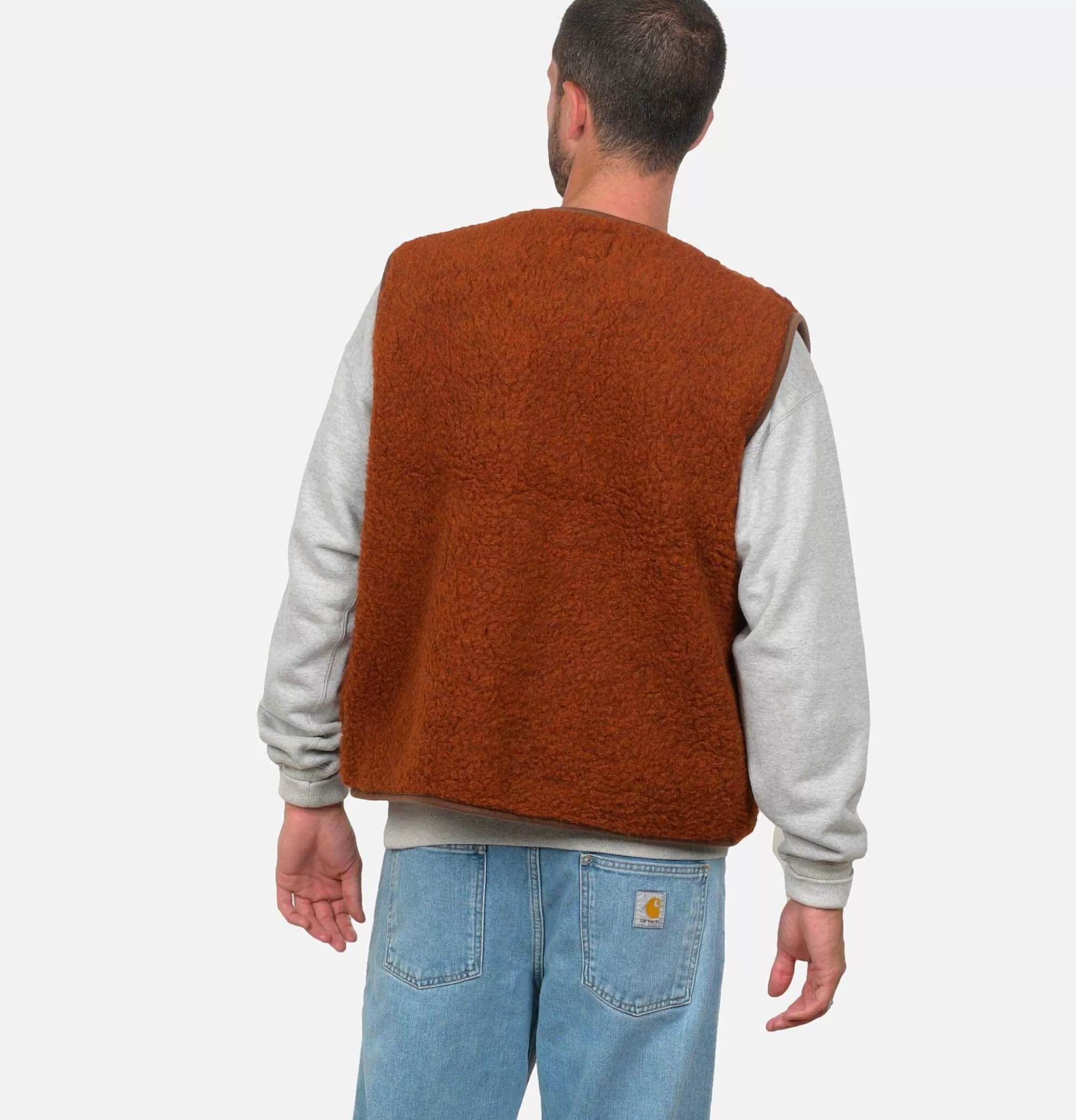 Chaqueta Abrigo acogedor Pepitco en color cognac - Colección de sudaderas y forros polares con estilo urbano